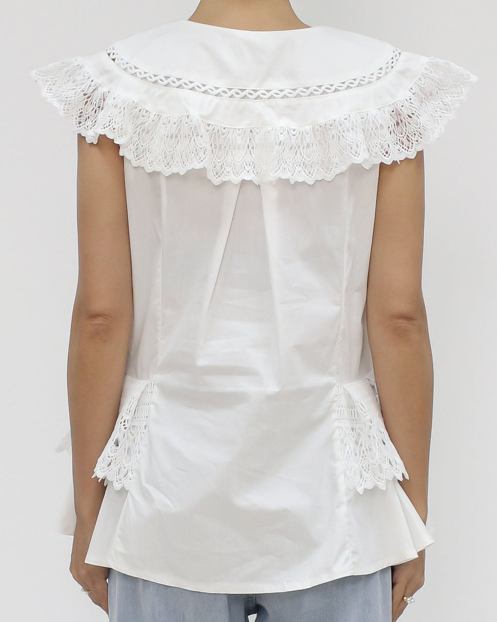 ivory crochet shirt top *pre-order*