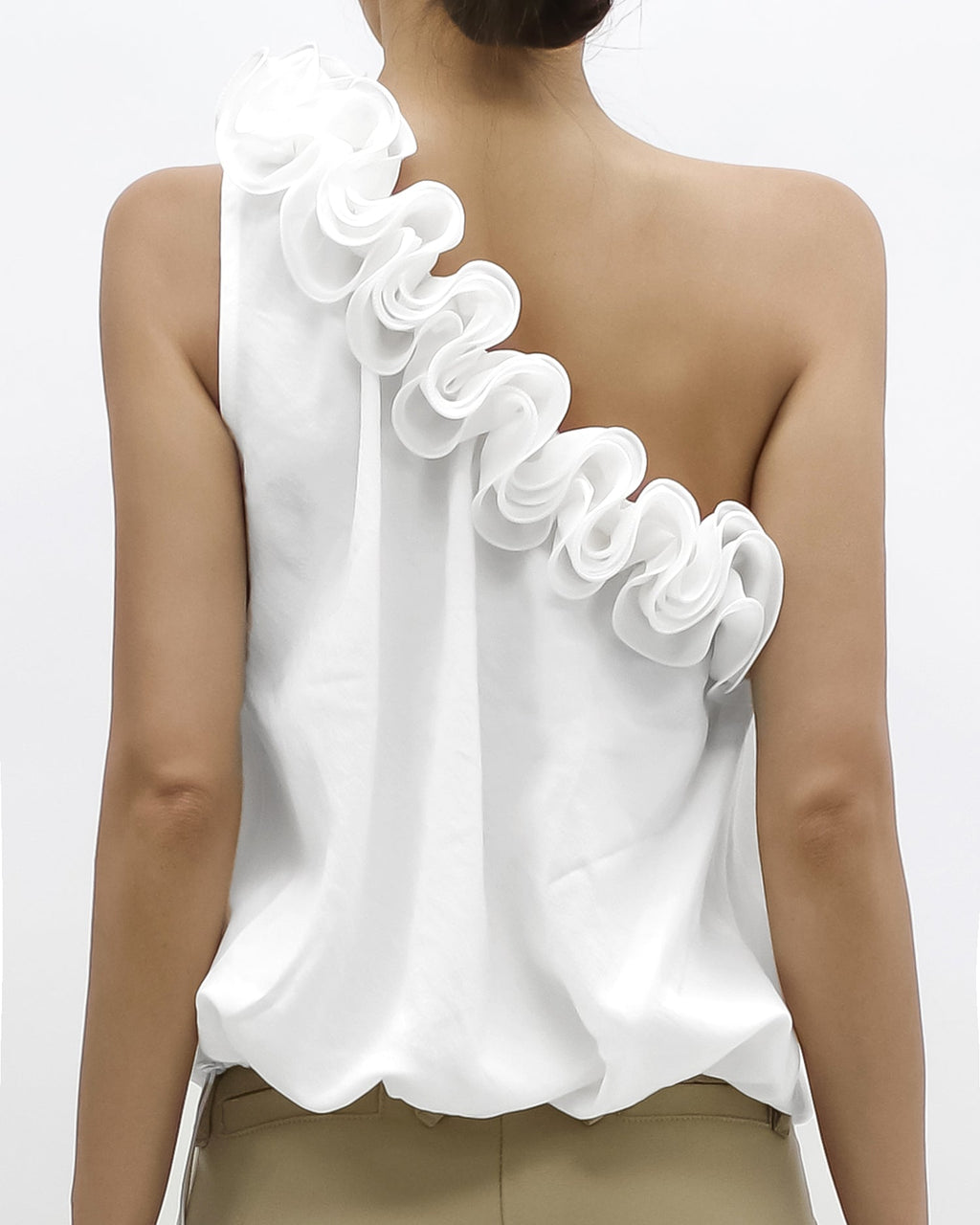 ivory flowers one shoulder top *pre-order*