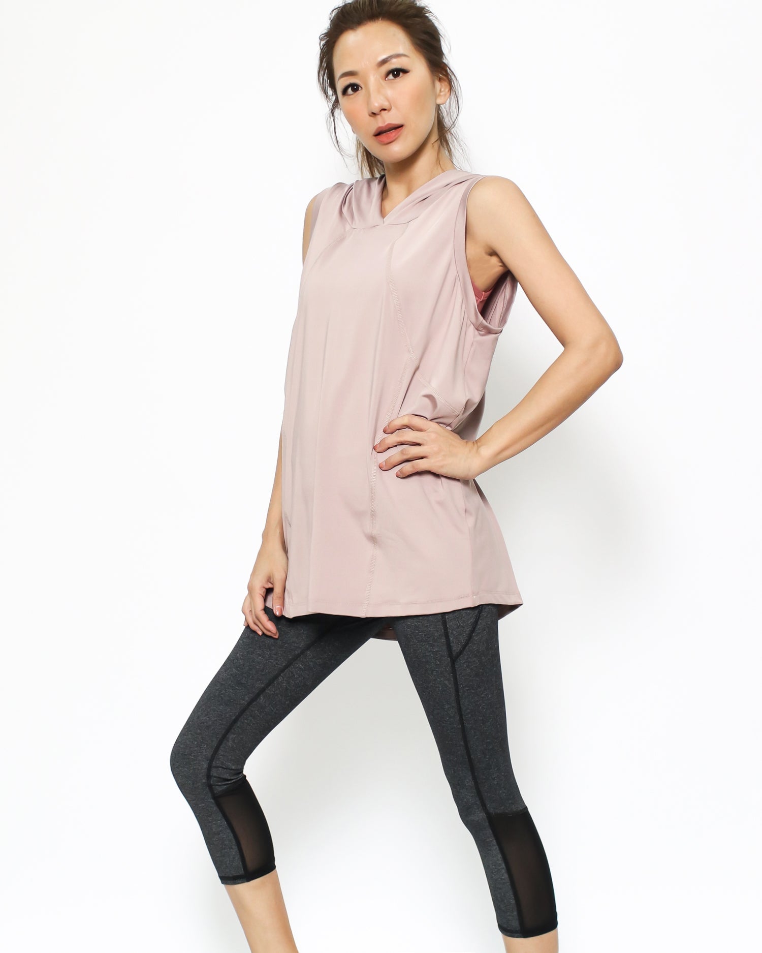 pink sports hoodie vest *pre-order*