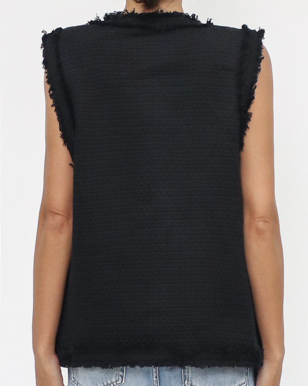 black tweed vest jacket *pre-order*