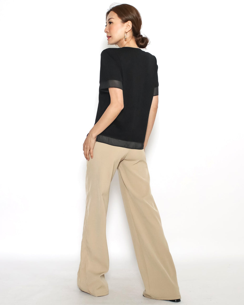 black mesh contrast tee *pre-order*