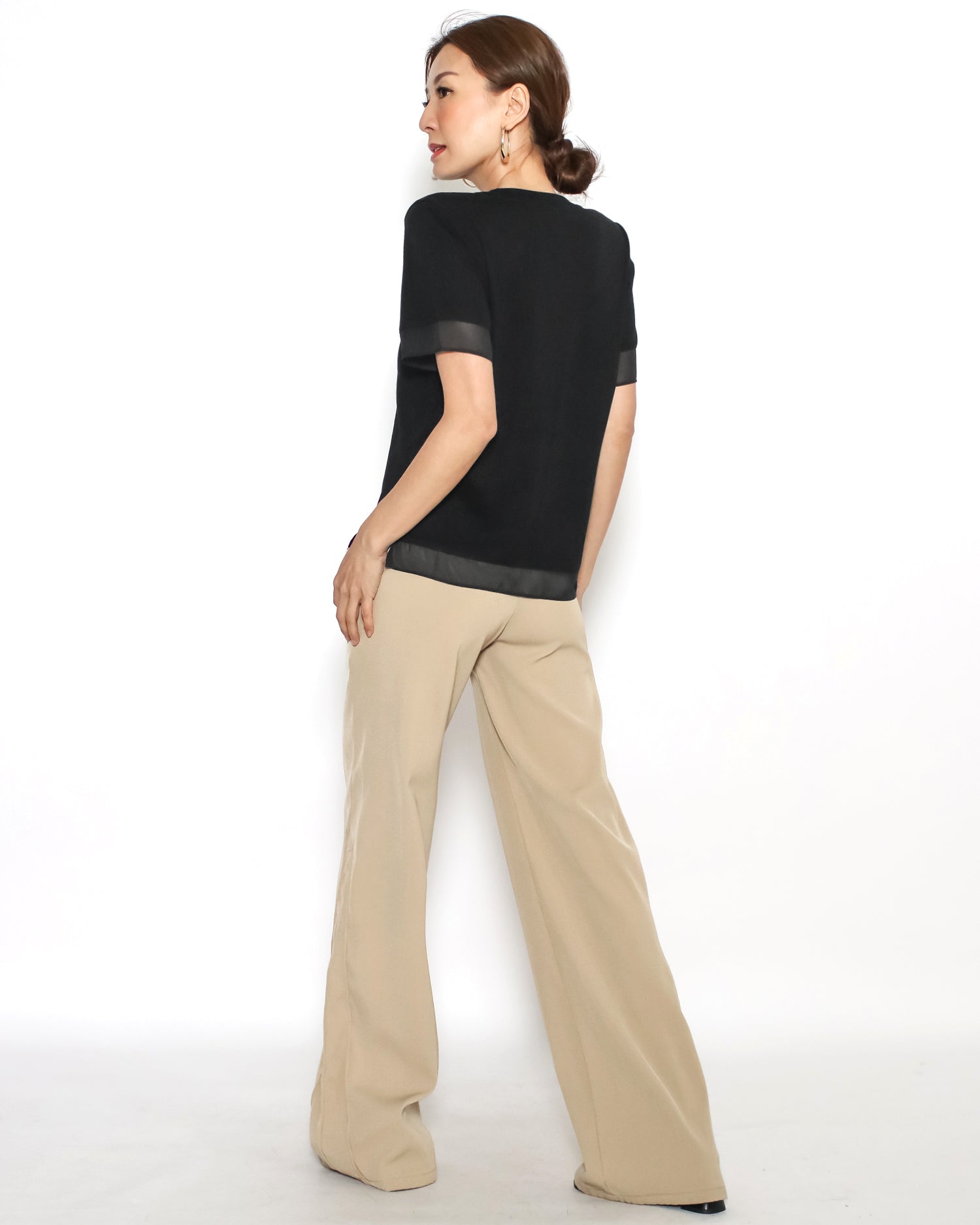 black mesh contrast tee *pre-order*