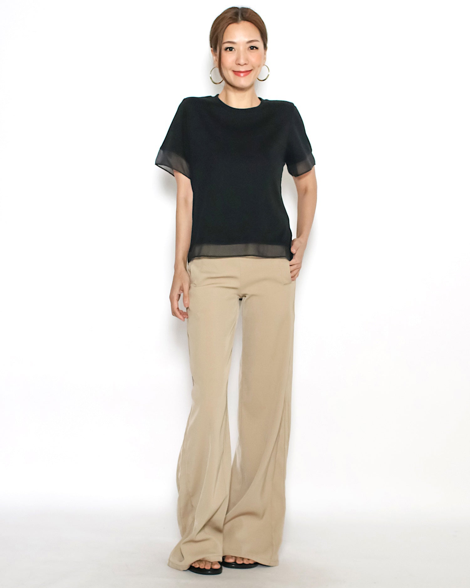 black mesh contrast tee *pre-order*