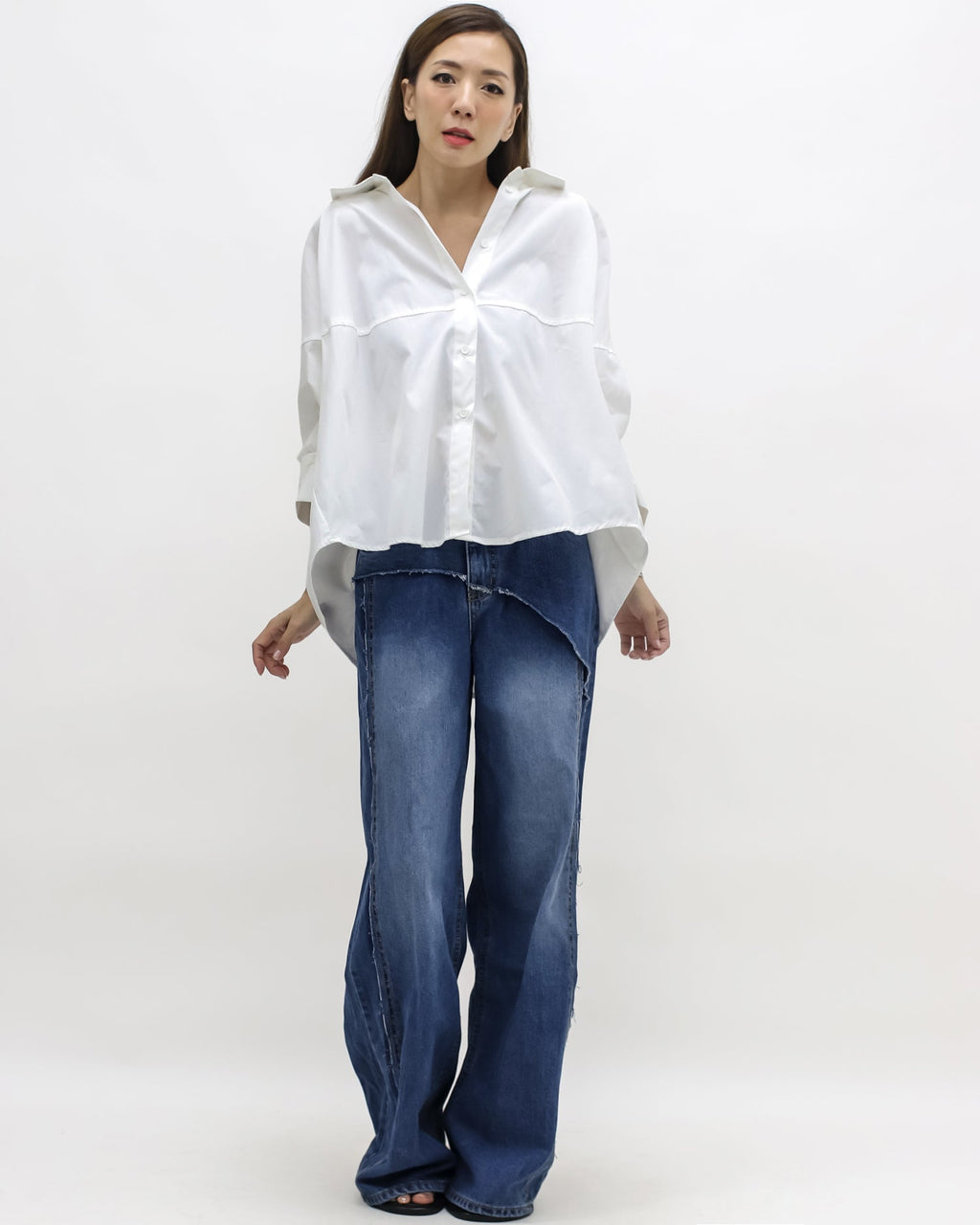 ivory button sleeves shirt *pre-order*