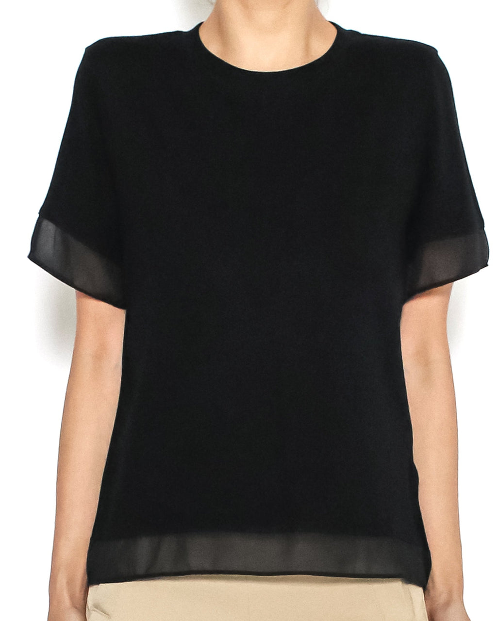 black mesh contrast tee *pre-order*