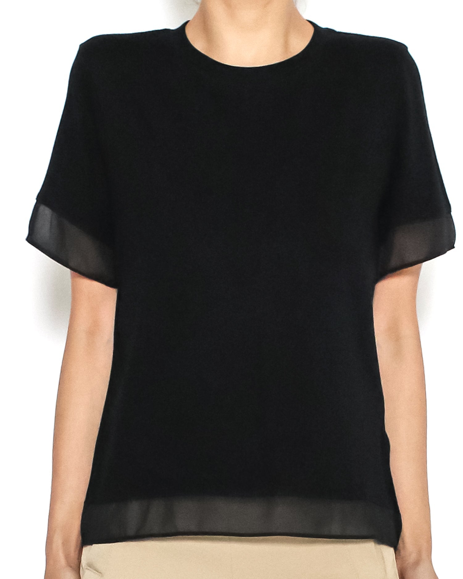 black mesh contrast tee *pre-order*