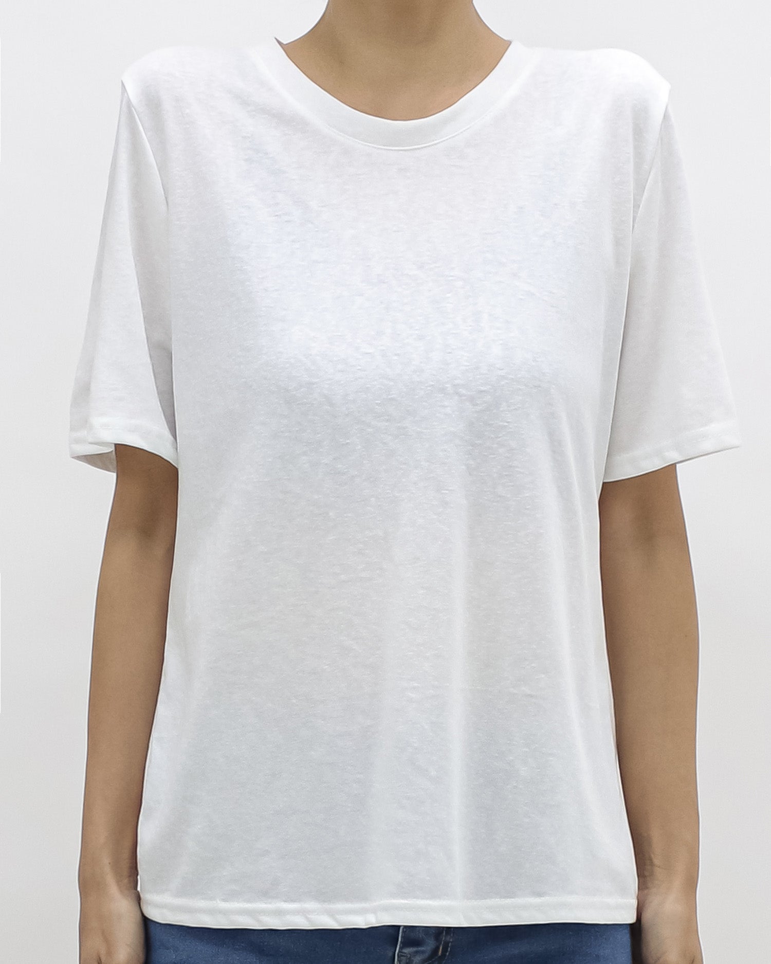 ivory cutout back tee