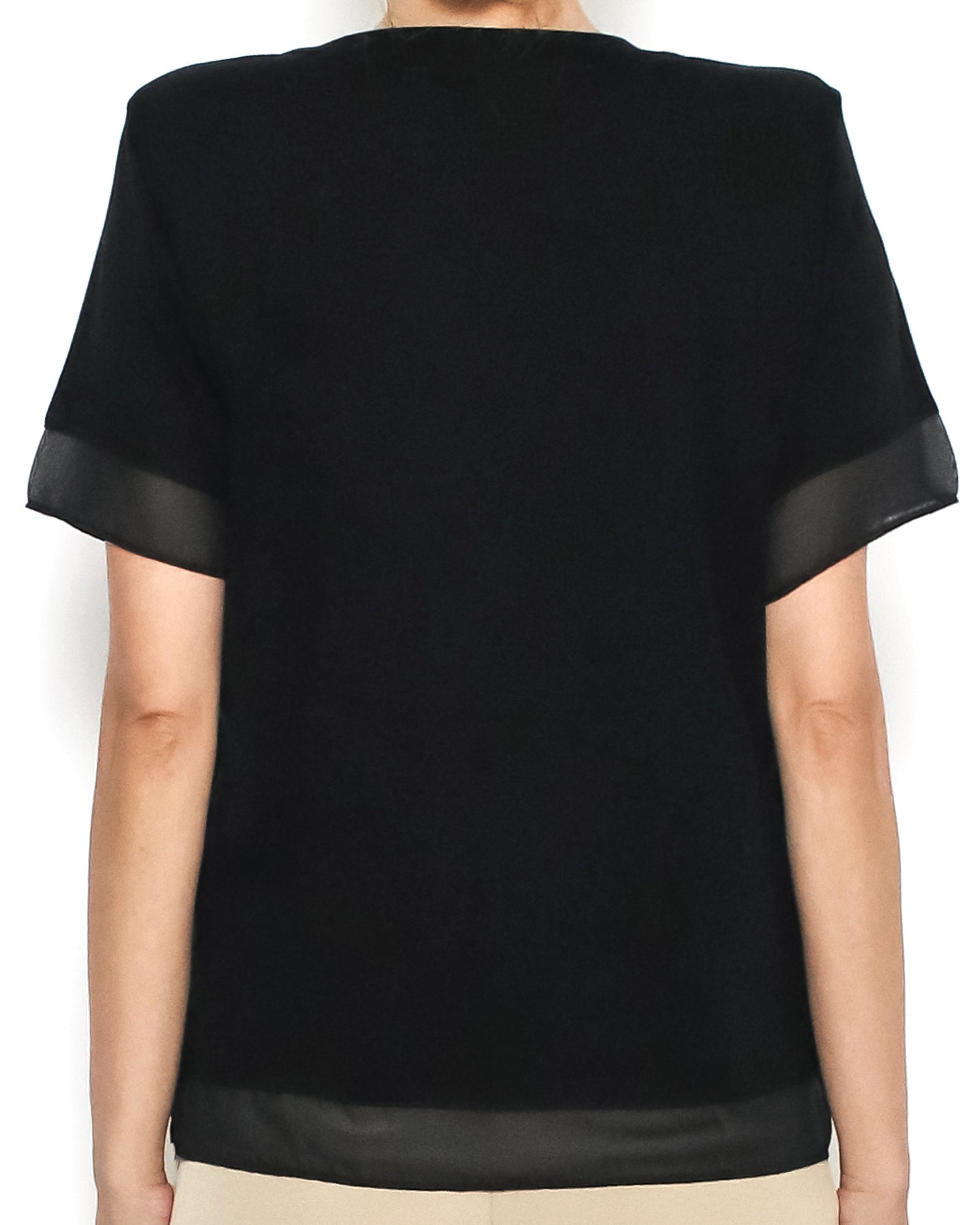 black mesh contrast tee *pre-order*