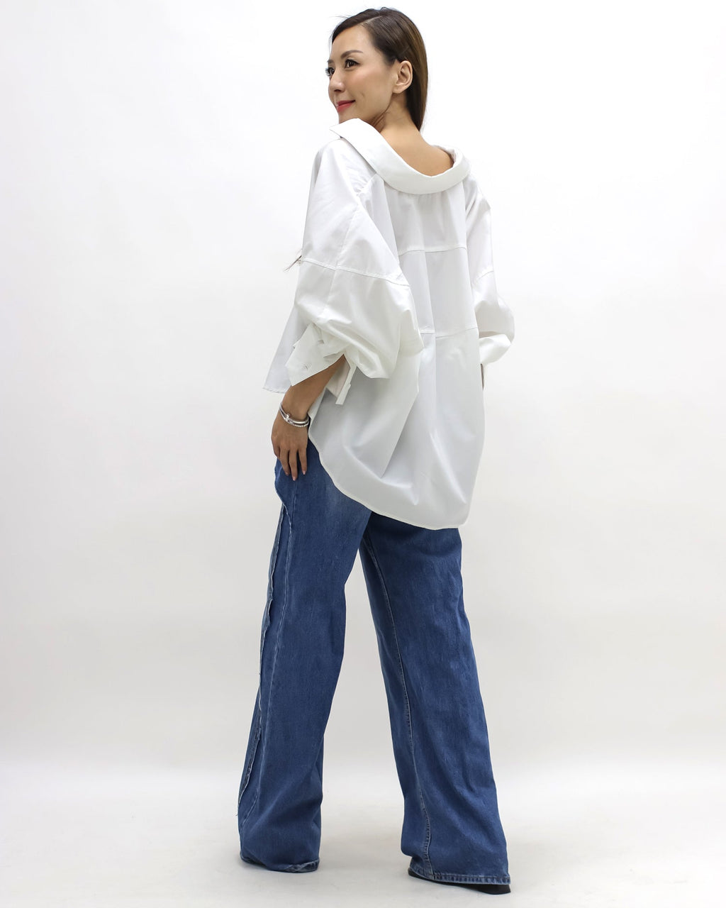 ivory button sleeves shirt *pre-order*