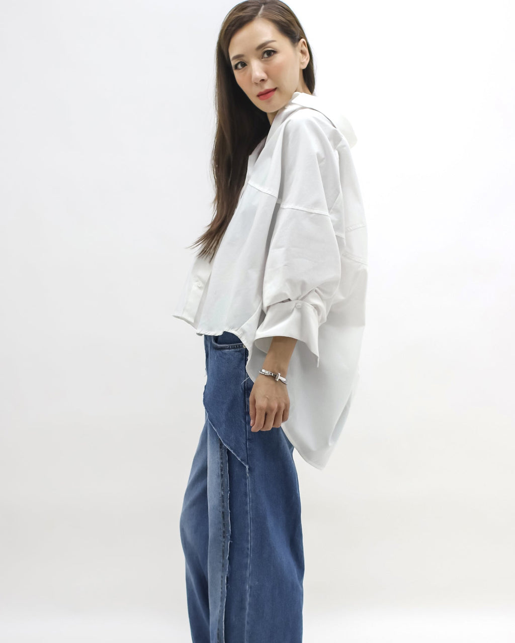 ivory button sleeves shirt *pre-order*