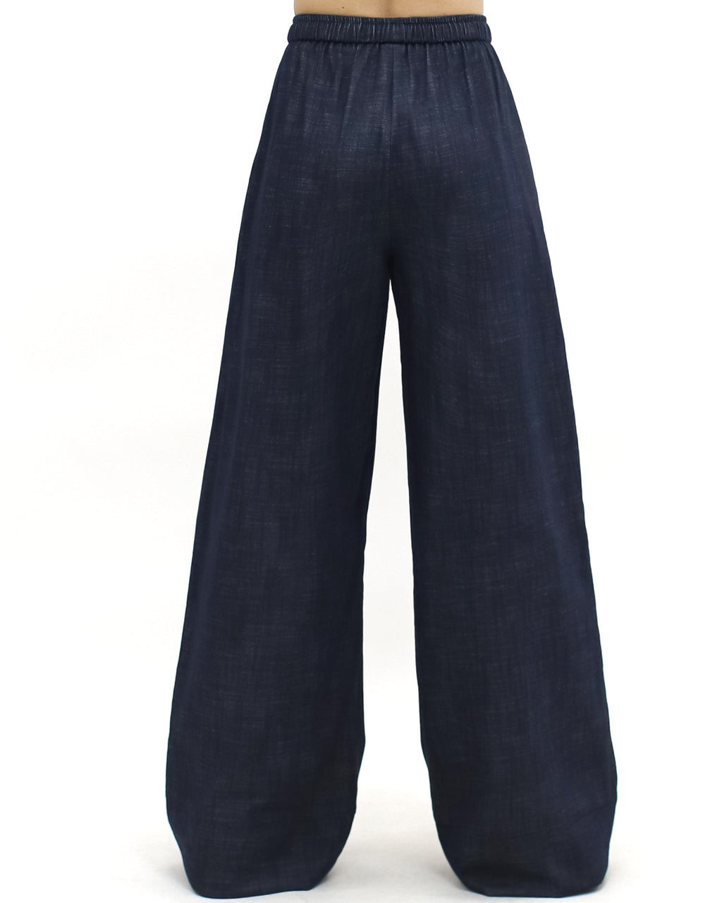 indigo denim pleats wide leg pants *pre-order*