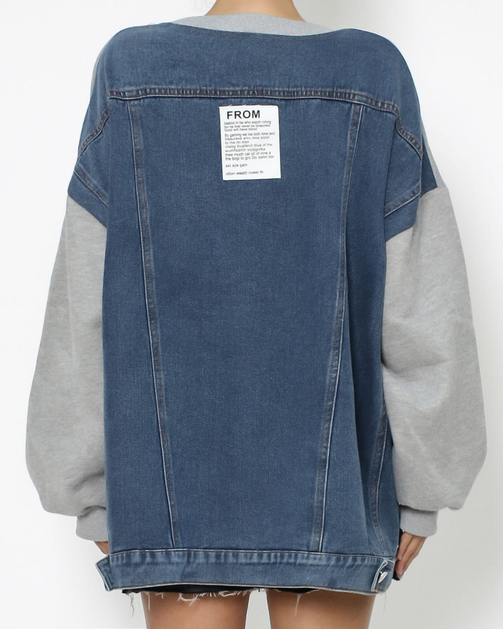 grey & denim sweatshirt *pre-order*