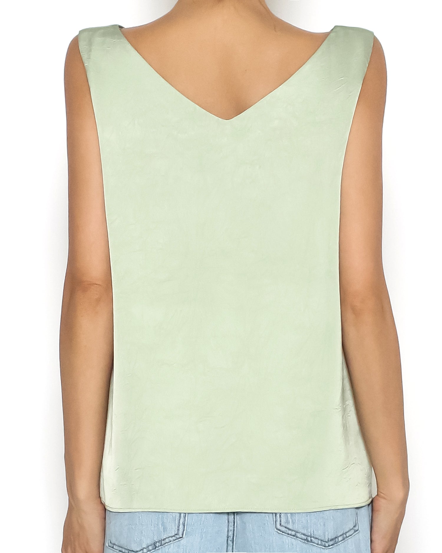 light green slinky texture vest *pre-order*