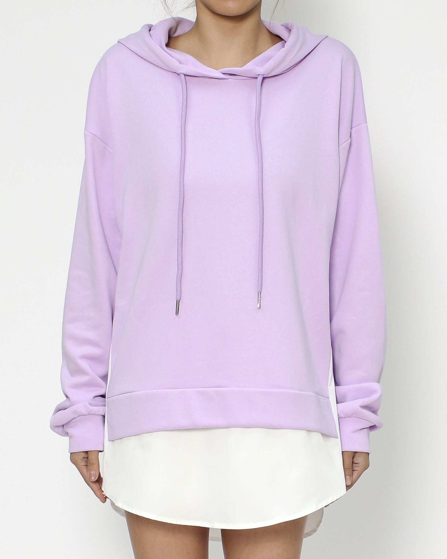 lilac & ivory layer hoodie sweatshirt *pre-order*