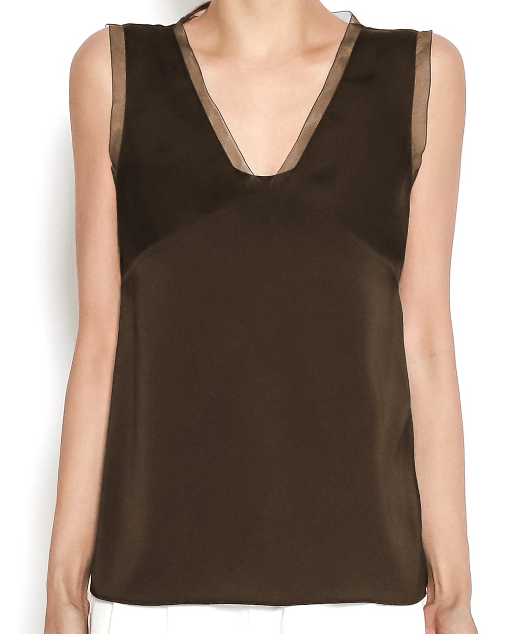 brown mesh hem vest *pre-order*