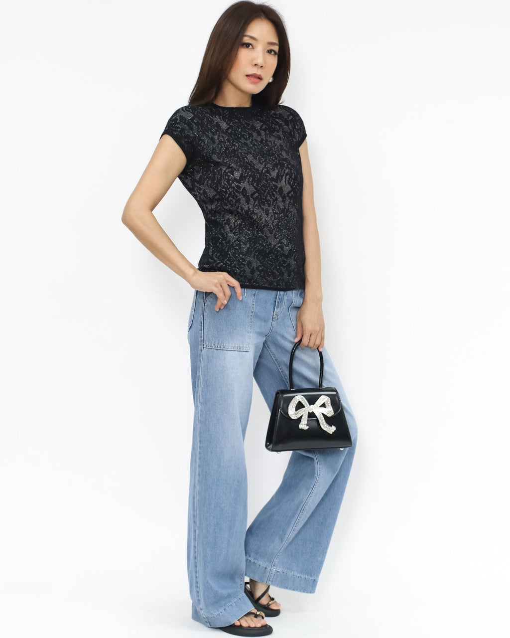 black lace tee *pre-order*