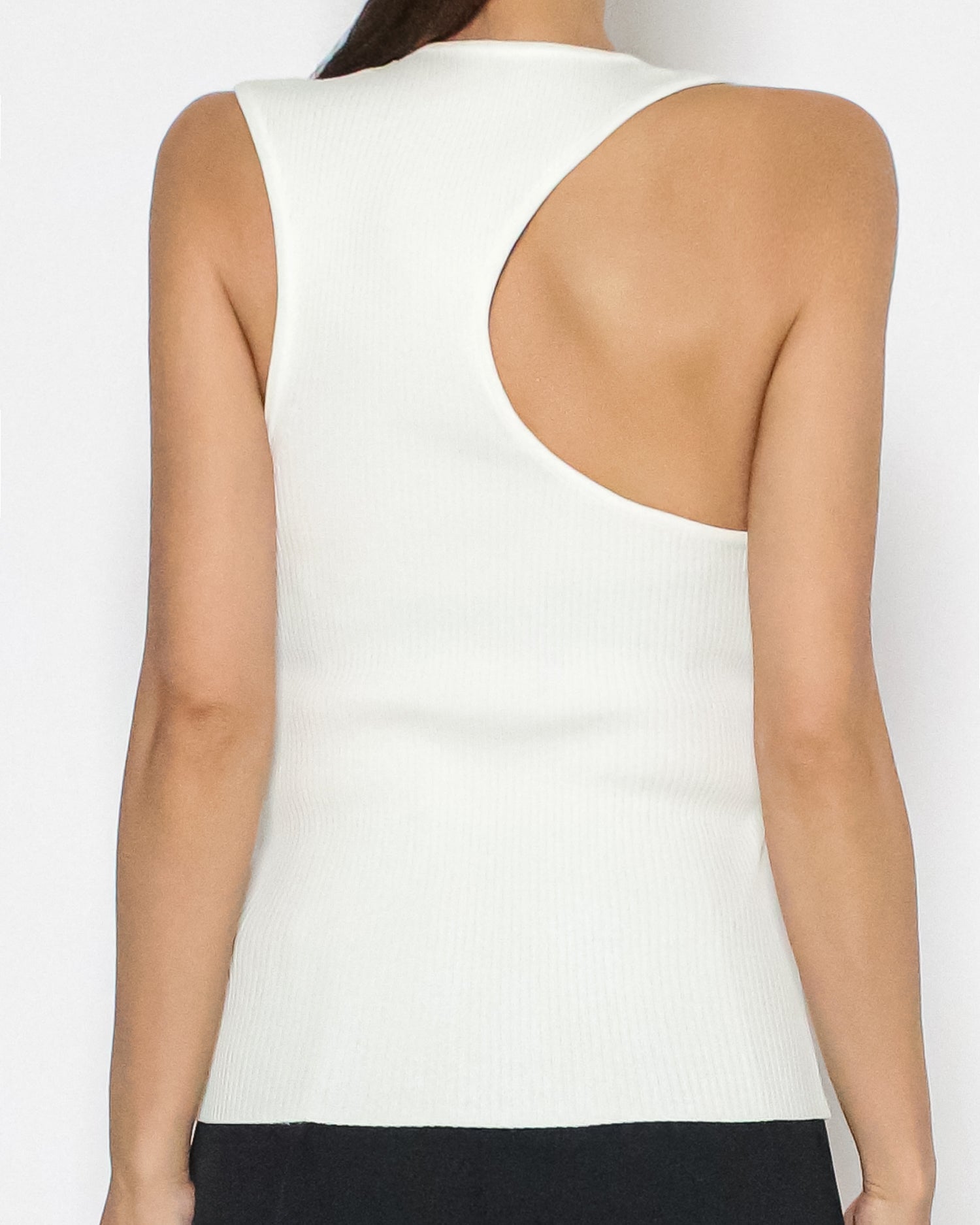 ivory cutout back ottoman knitted vest *pre-order*