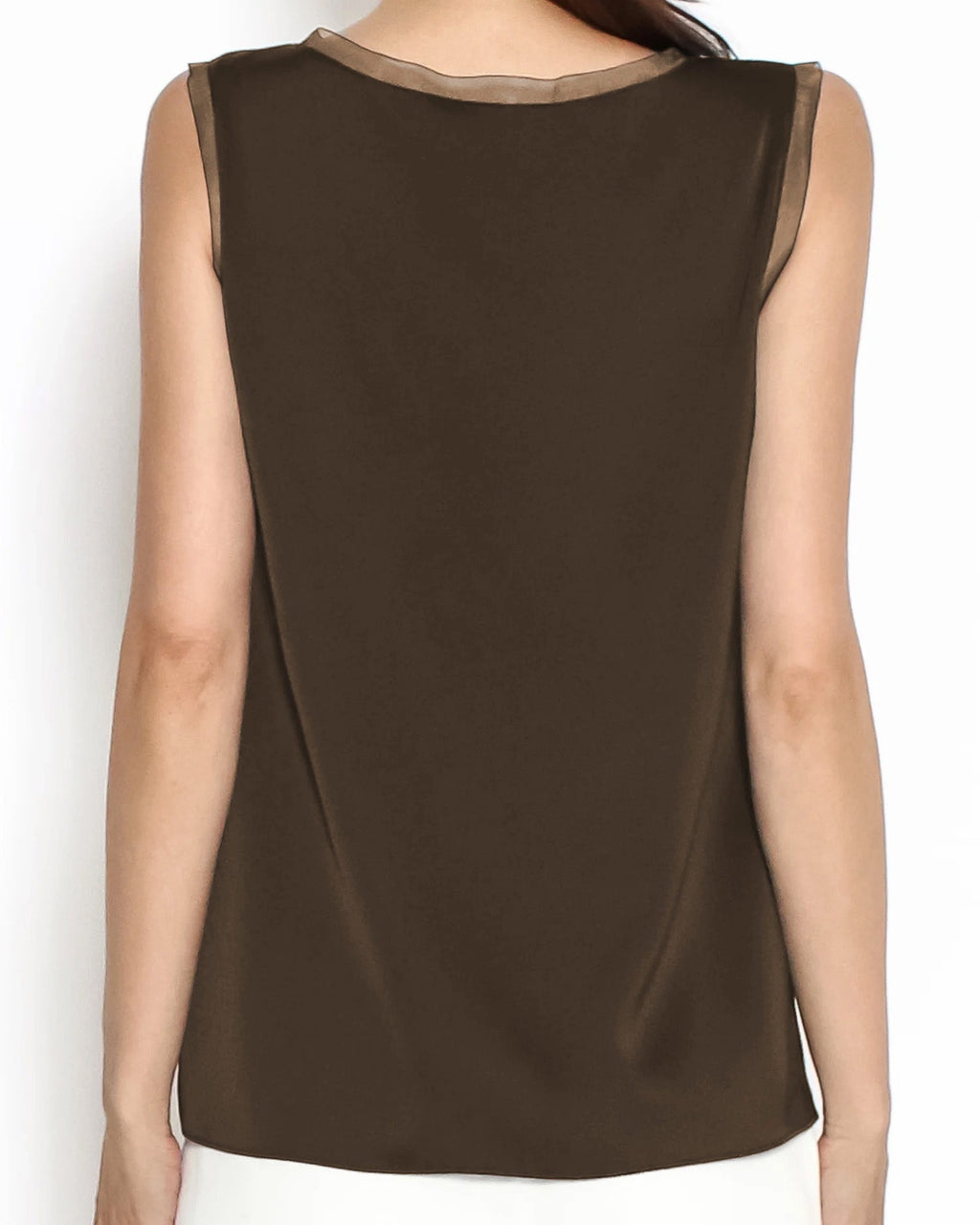 brown mesh hem vest *pre-order*