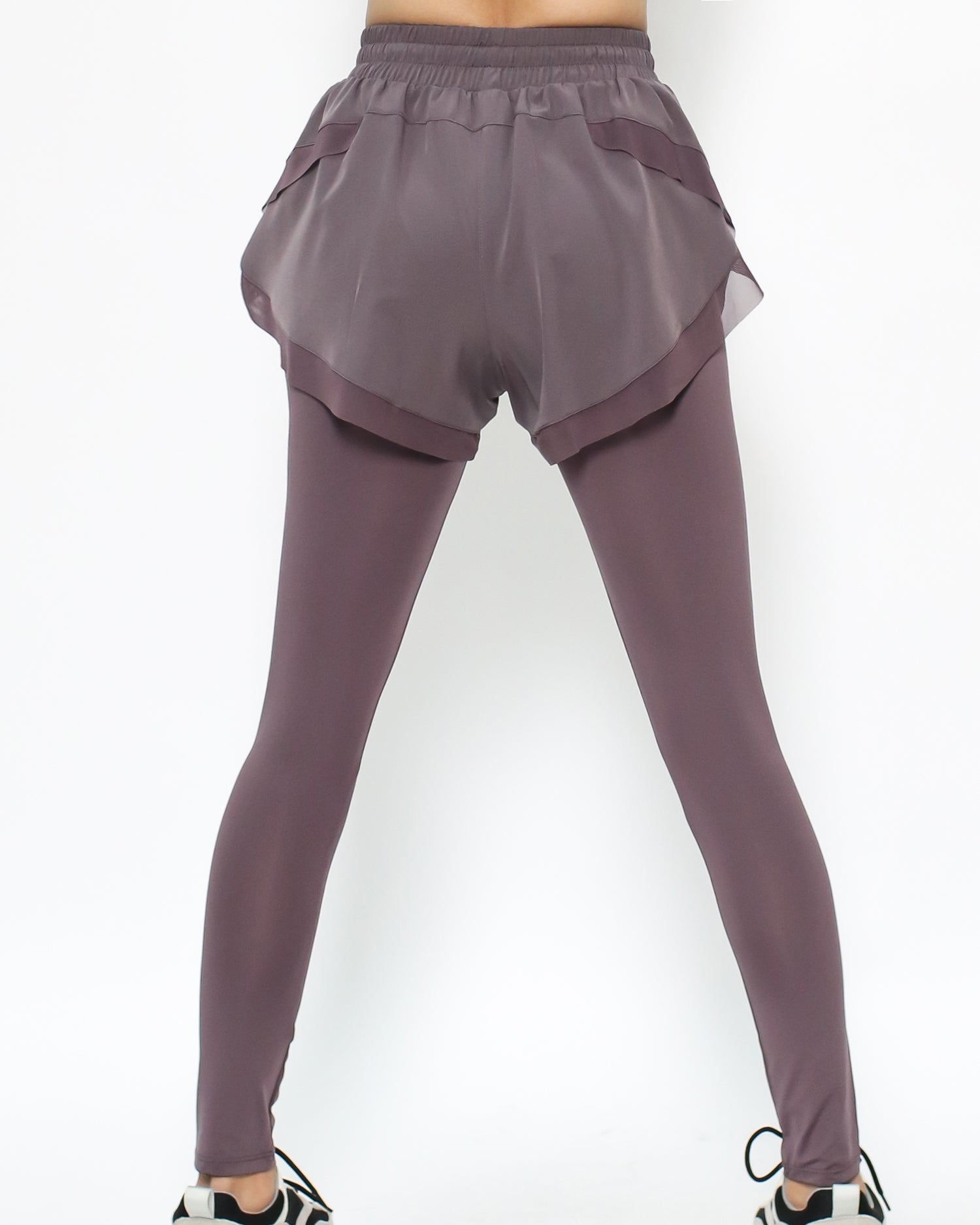 purple mesh shorts & sports long leggings *pre-order*