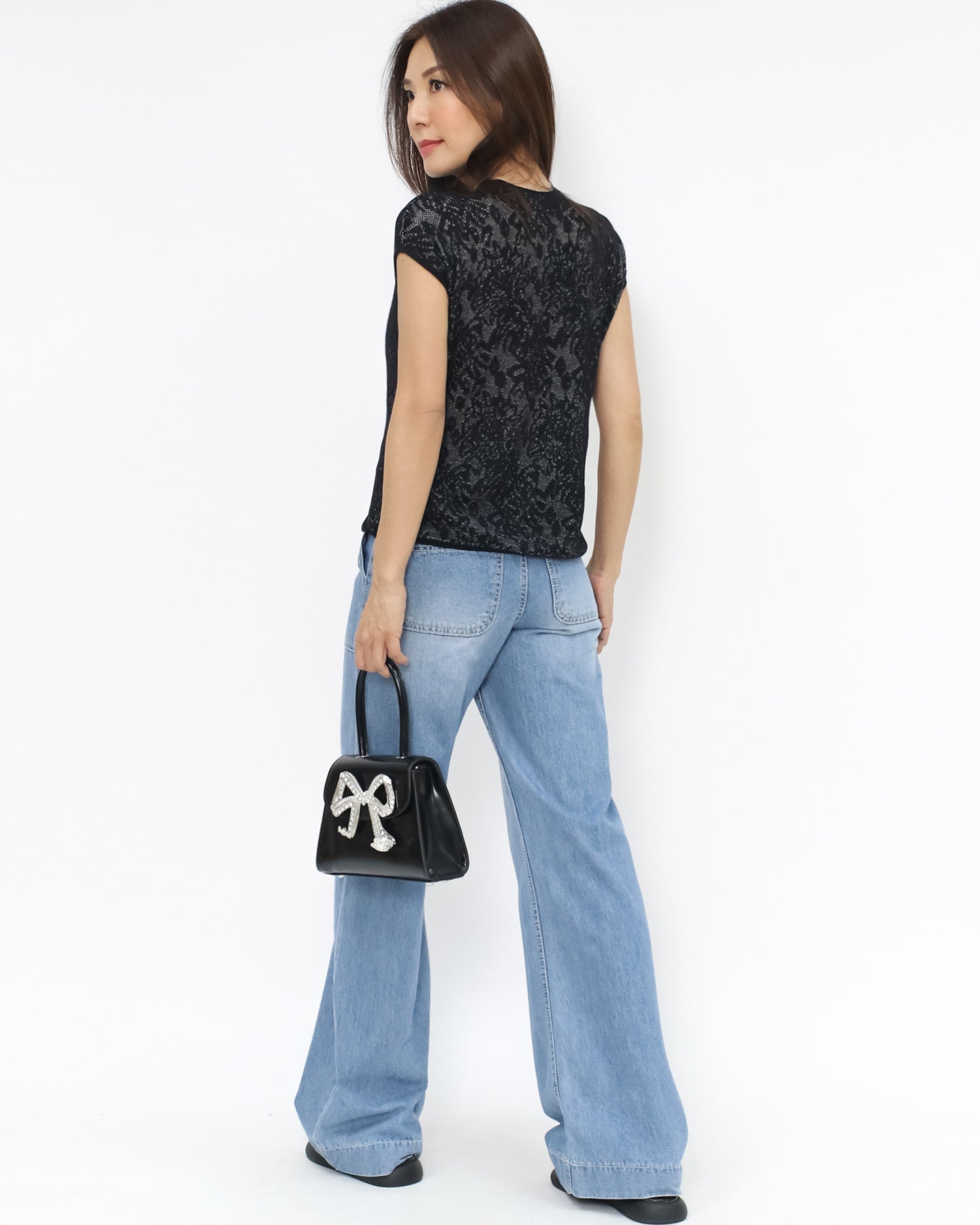 black lace tee *pre-order*