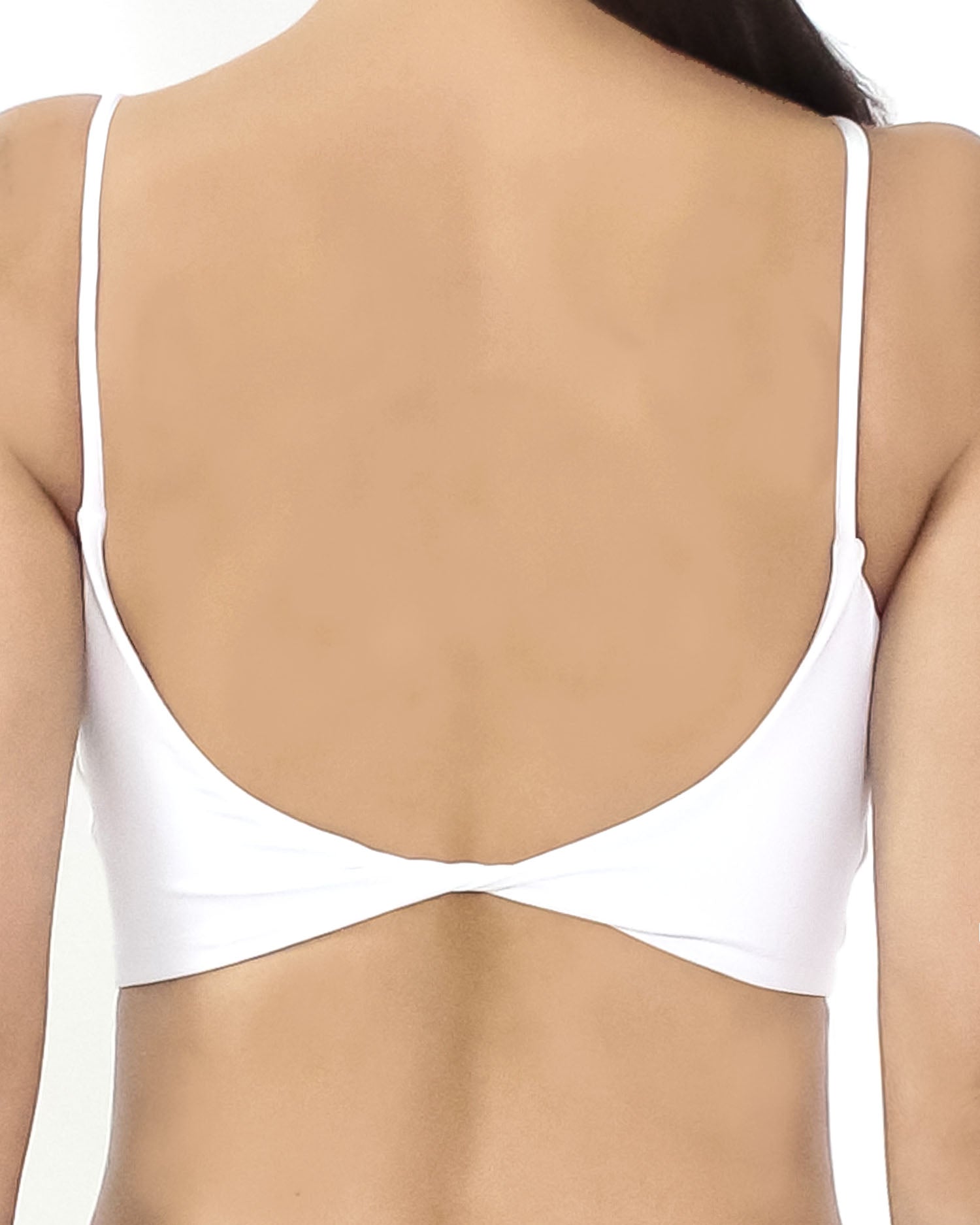 ivory twisted low back bra *pre-order*