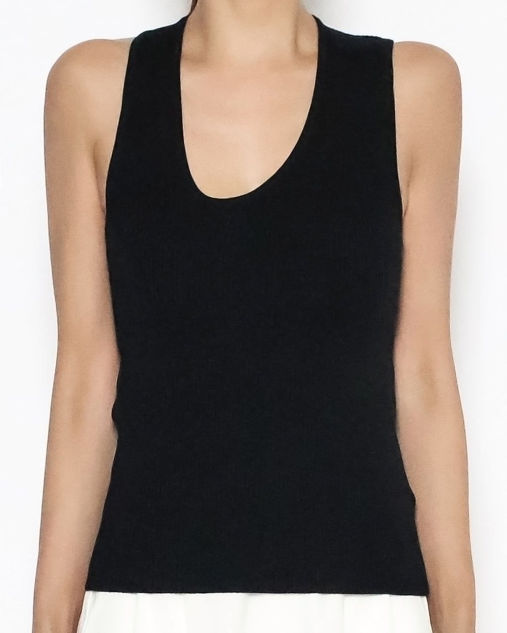 black cutout back ottoman knitted vest *pre-order*