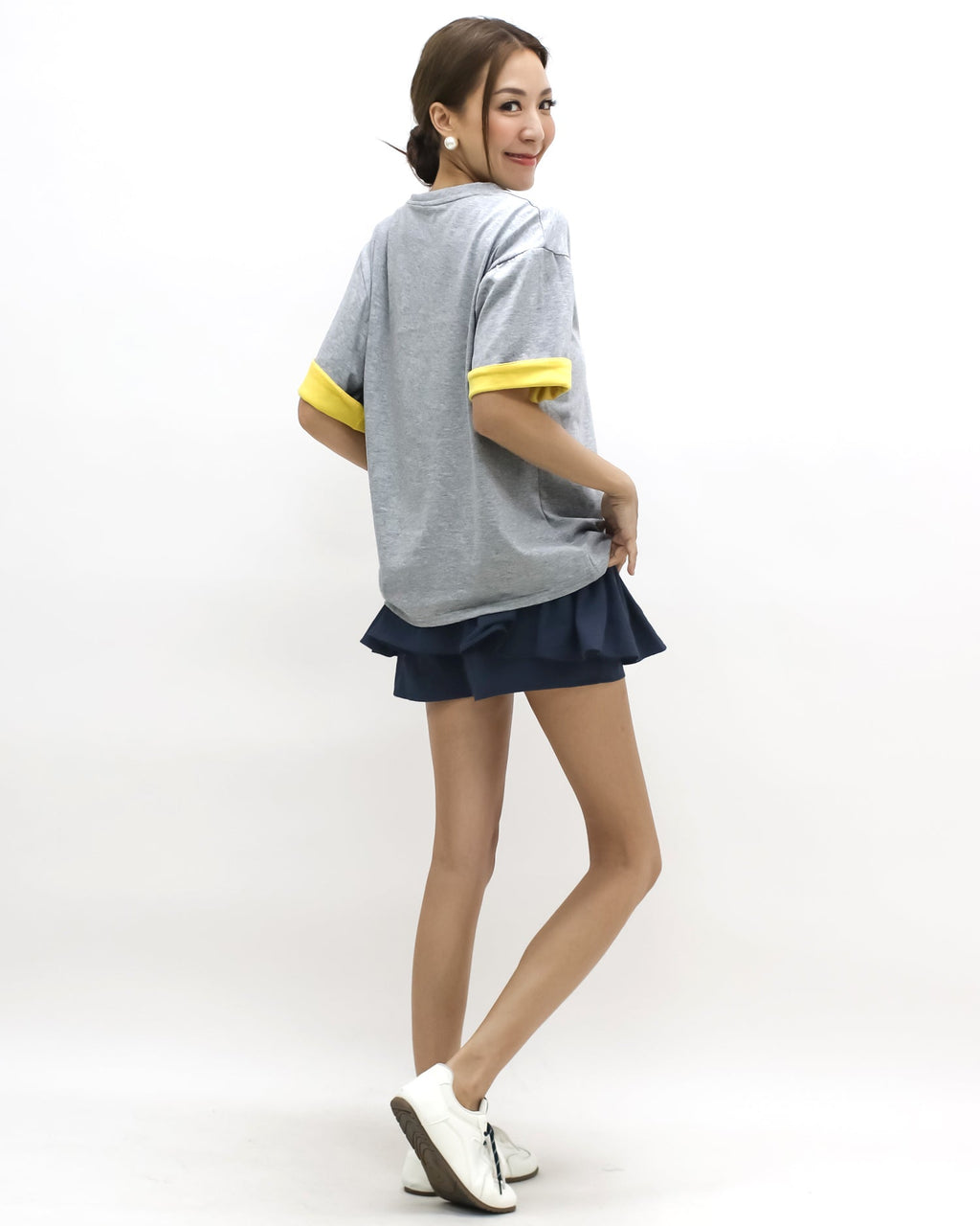 grey w/ yellow fold sleeves tee *pre-order*