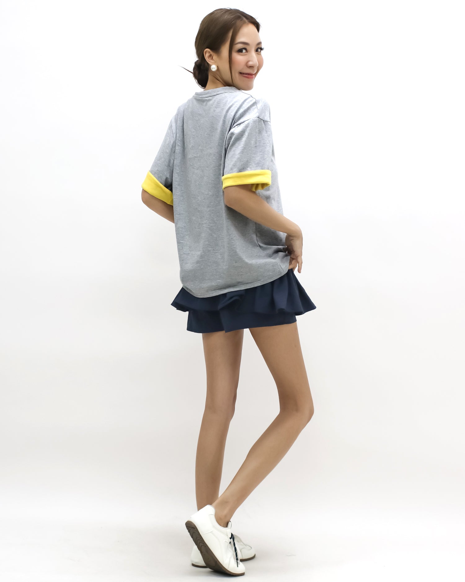 grey w/ yellow fold sleeves tee *pre-order*