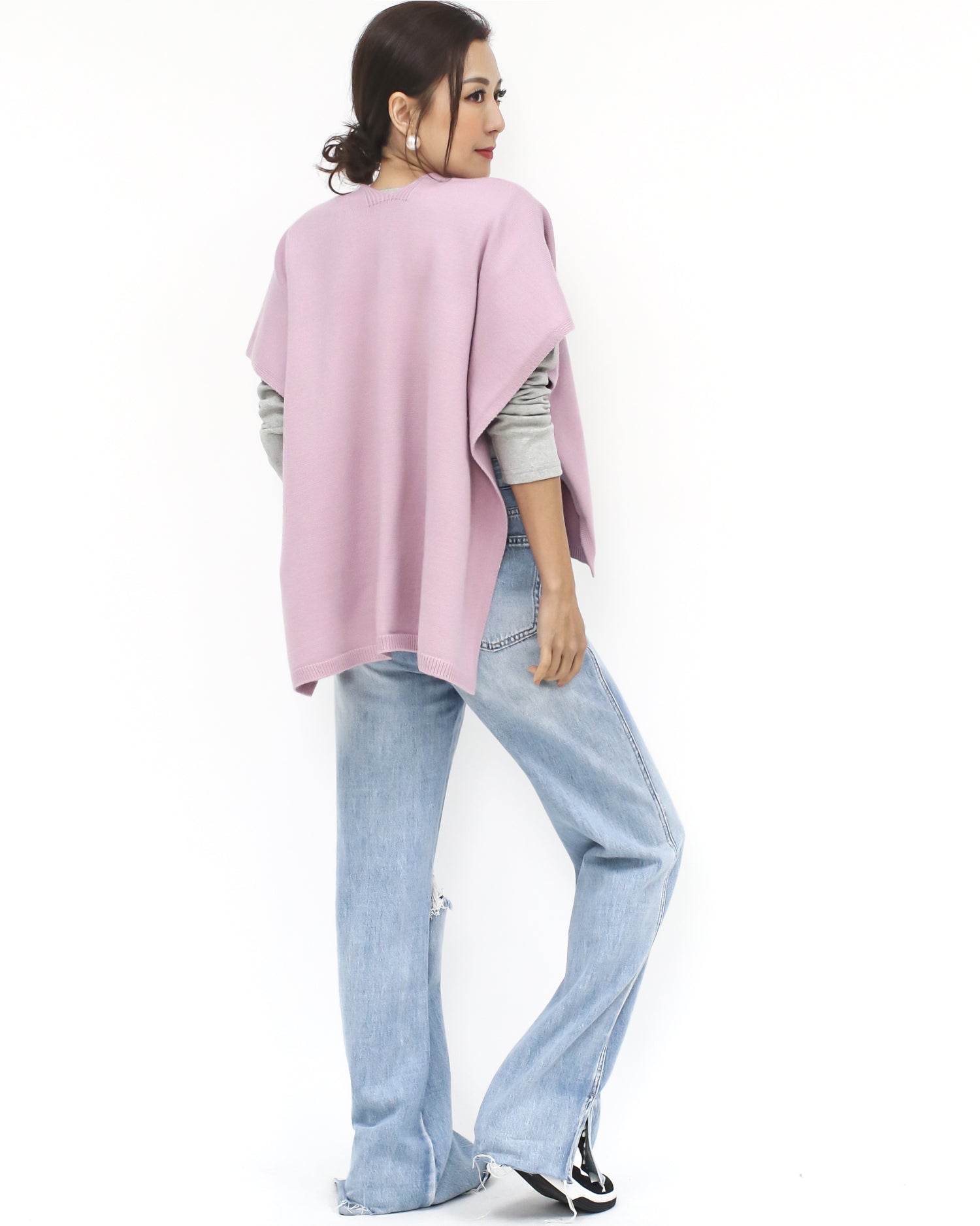 lilac sleeves knitted scarf