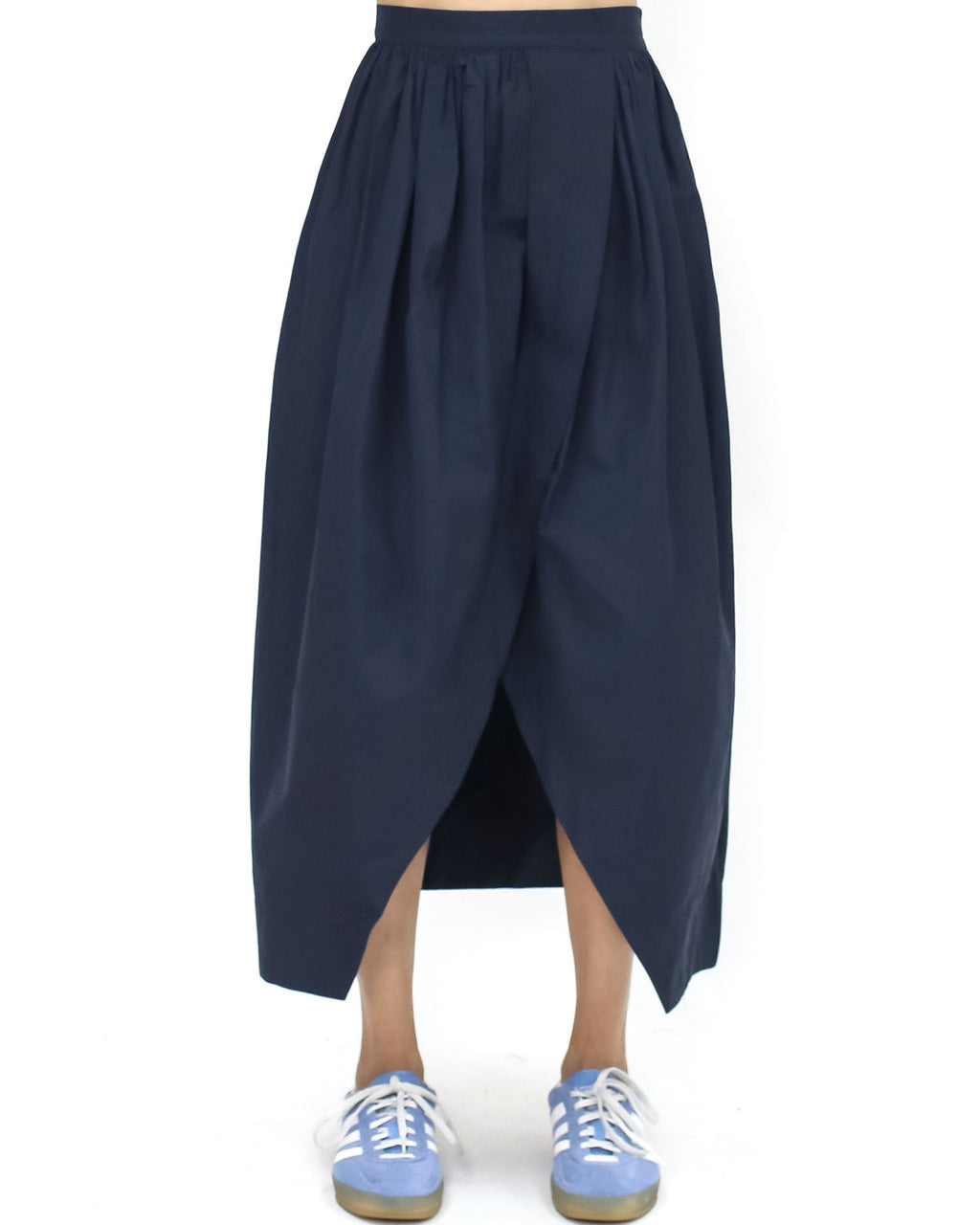navy split front longline skirt *pre-order*