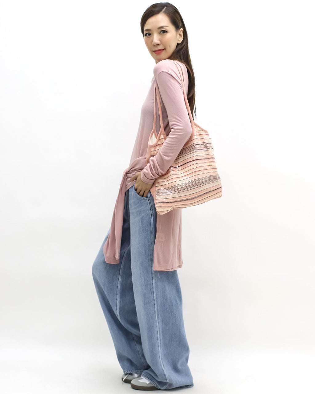 pink soft basic top