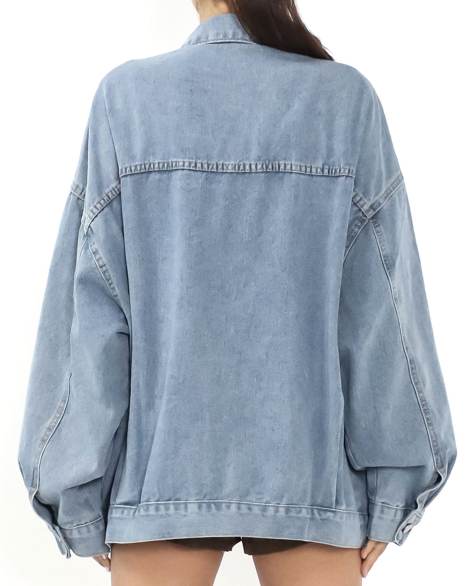 blue washed denim big pockets jacket *pre-order*