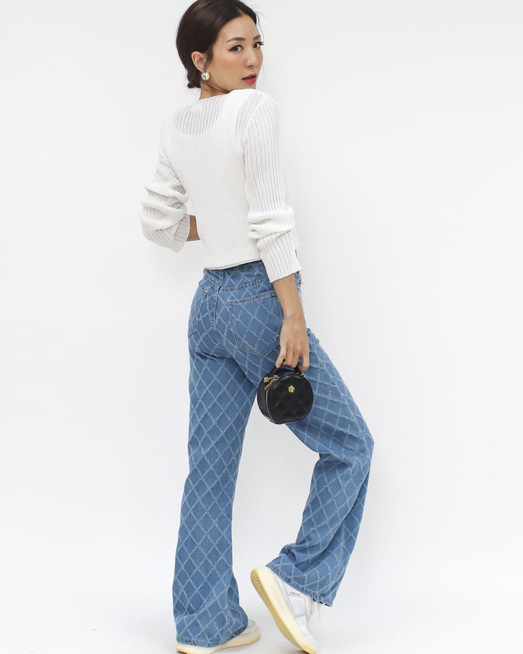 denim rhombus straight jeans *pre-order*