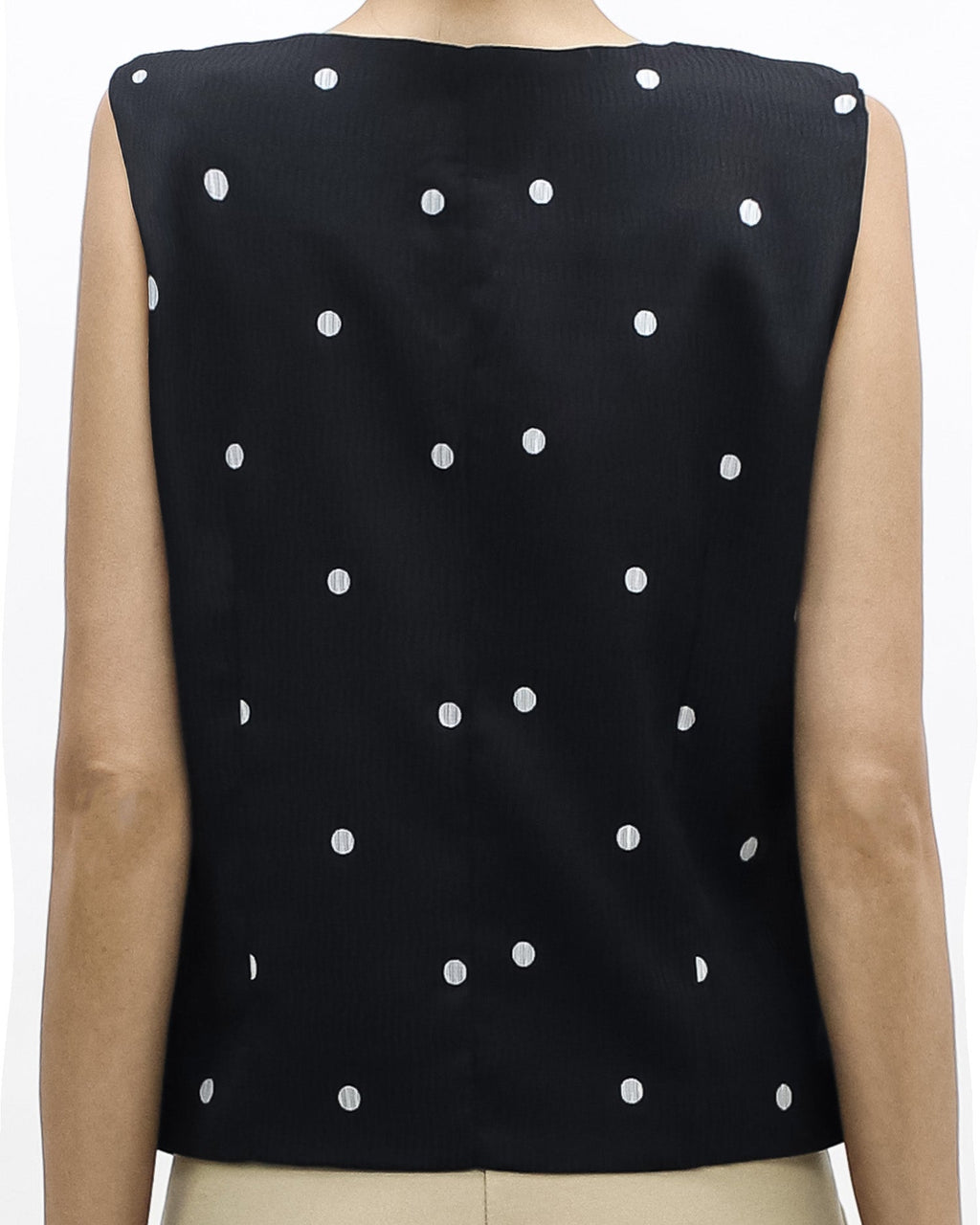 black & ivory polka dots texture blazer