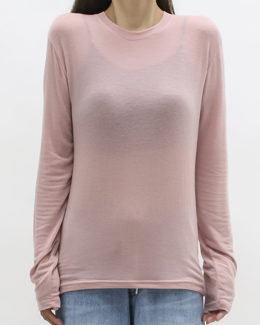 pink soft basic top