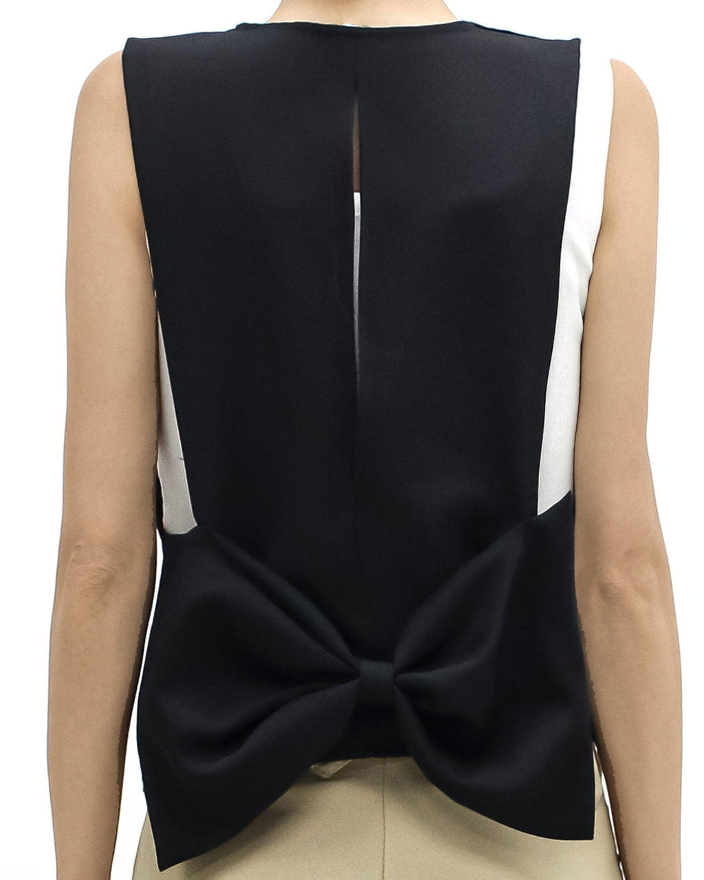 black cutout sides bow back vest jacket *pre-order*
