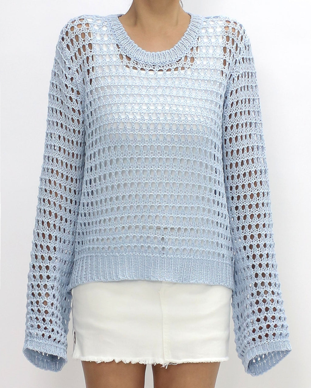 blue cage fine knitted top *pre-order*
