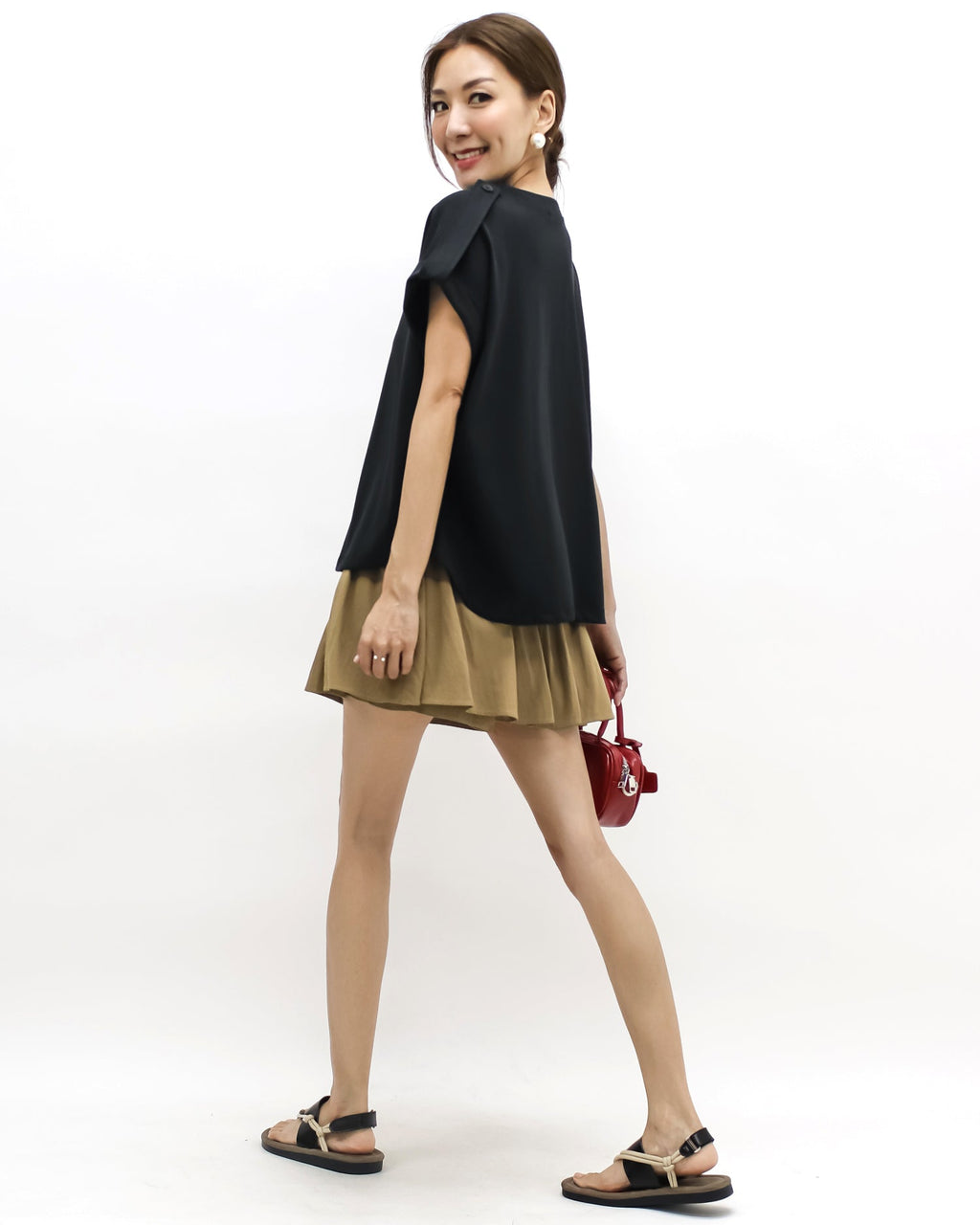 brown PU leather with rope & silver buckle sandals *pre-order*