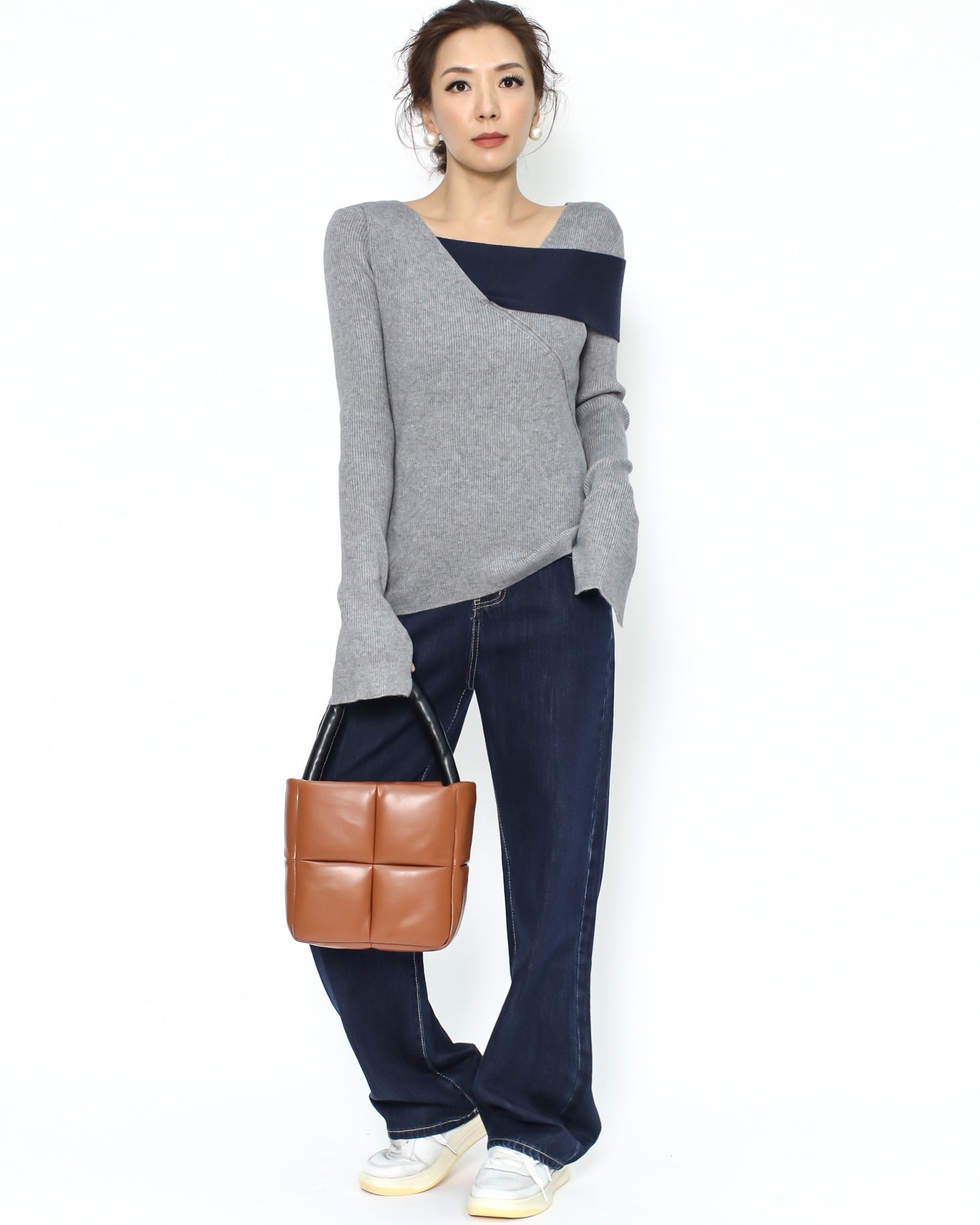 dark blue straight legs jean - S