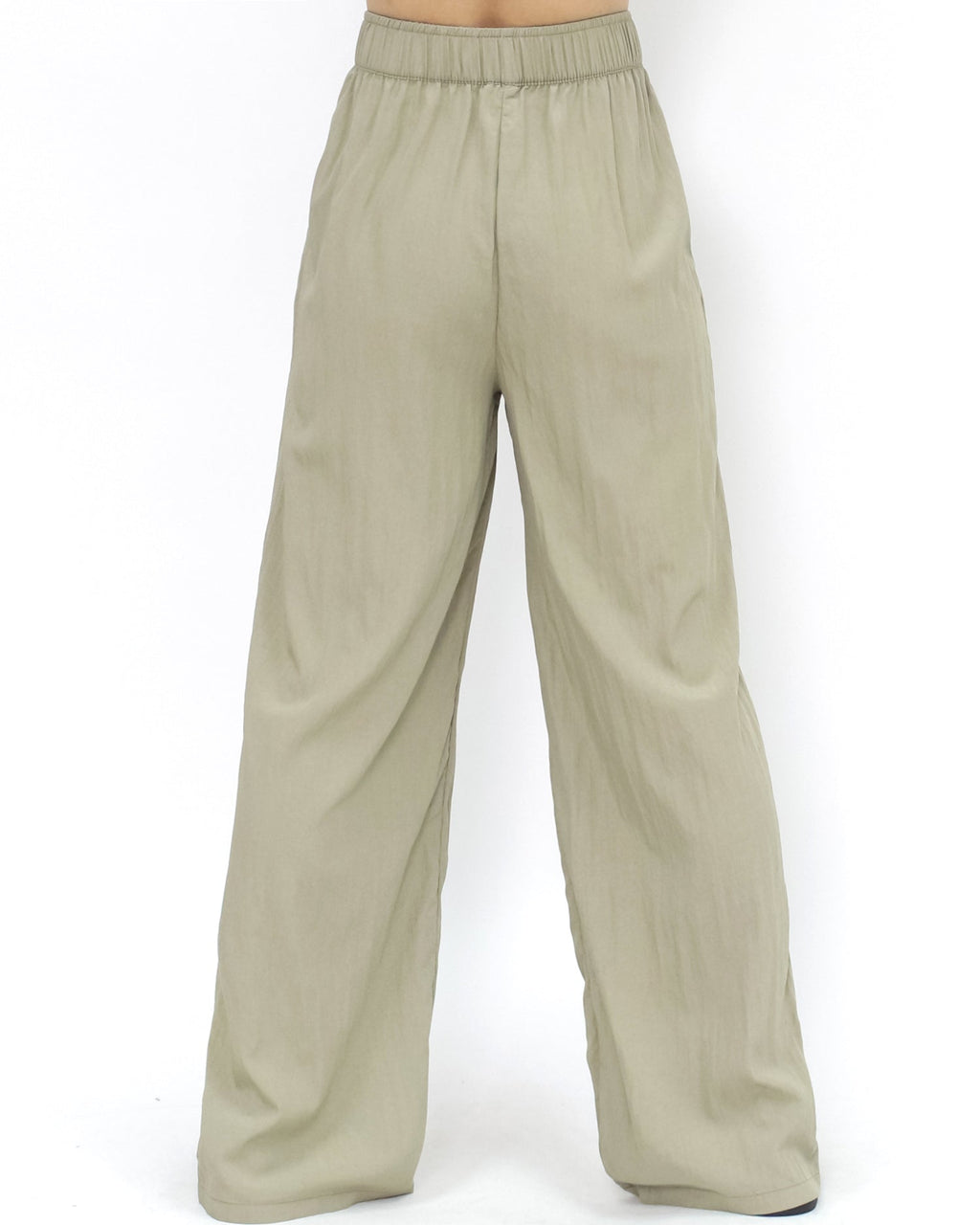 green slinky straight leg pants *pre-order*