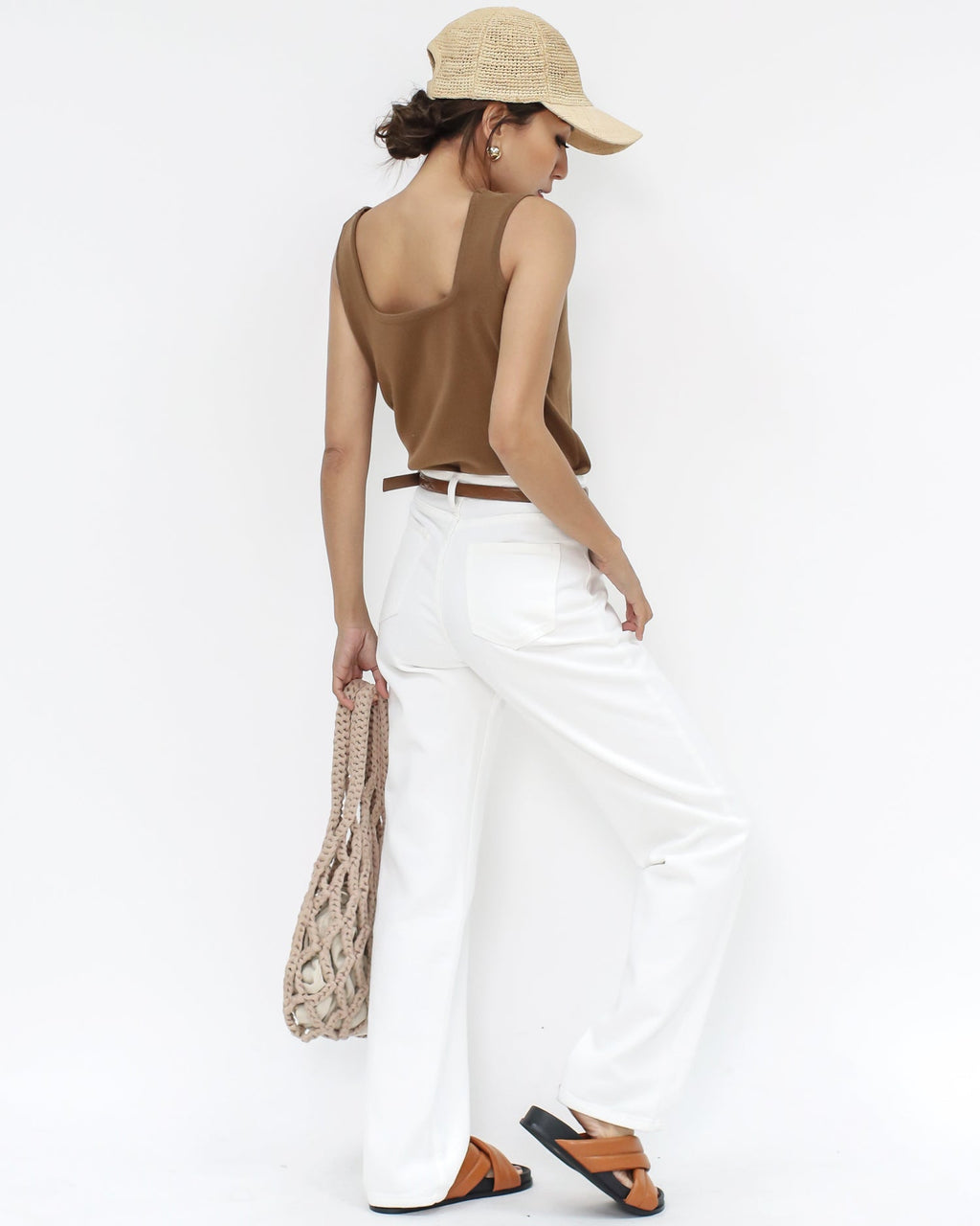 beige straw cap *ore-order*