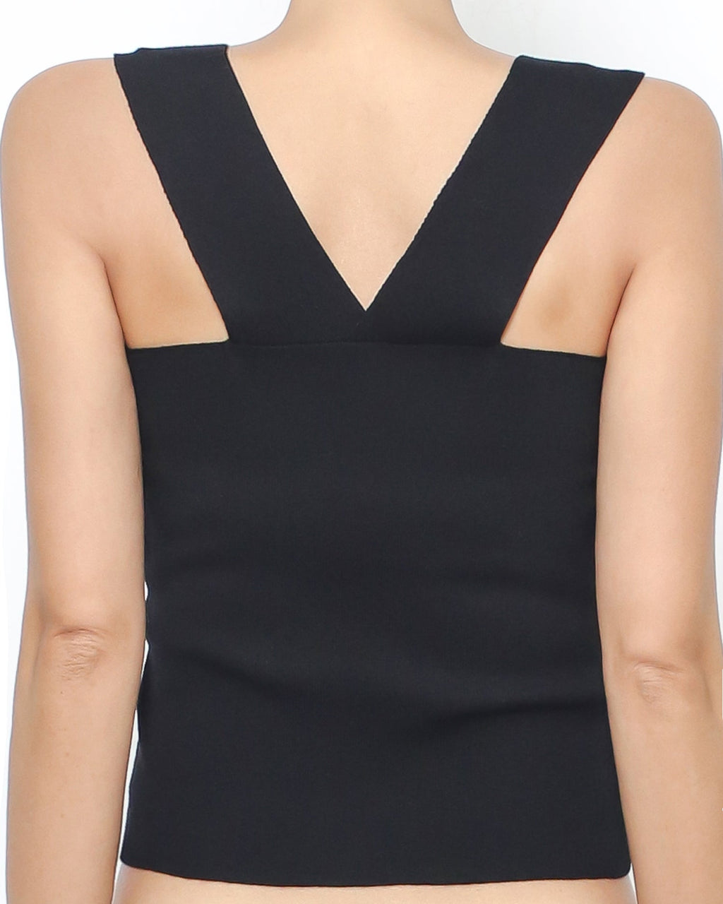 black V strappy back fine knitted vest *pre-order*