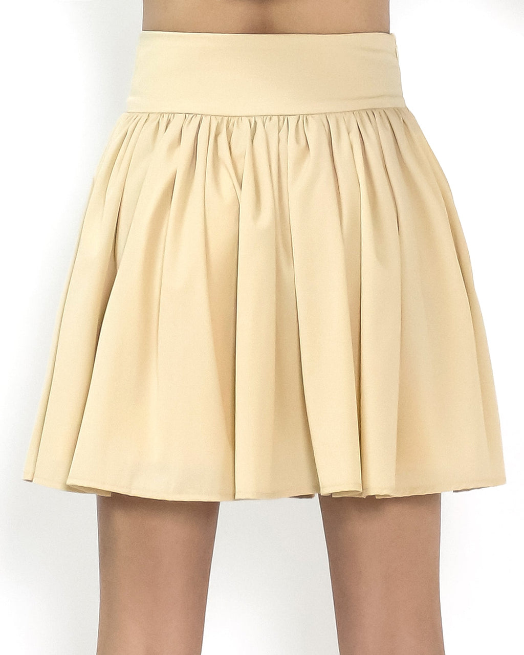 beige frill skirt - S