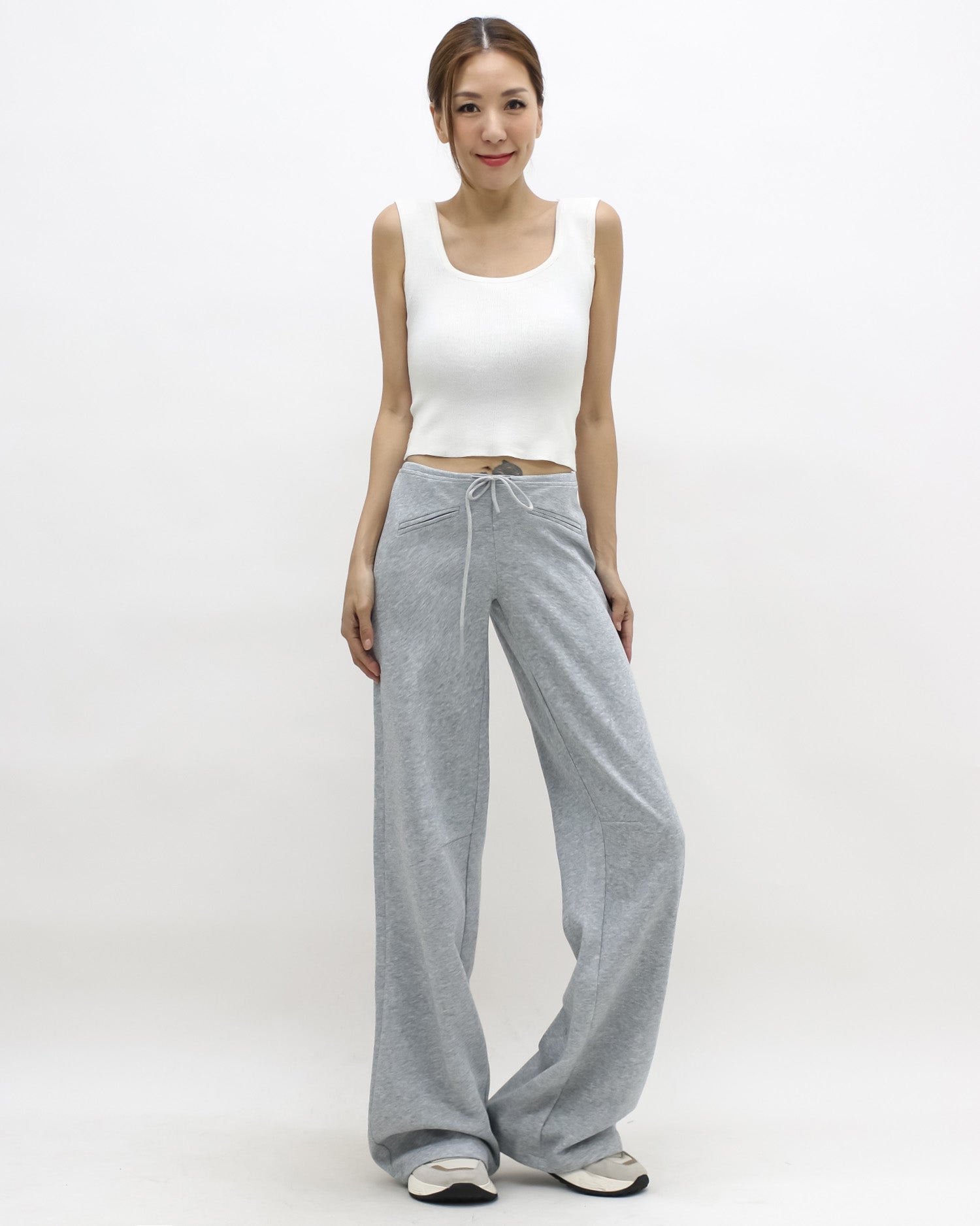 marl grey flare sweat pants *pre-order*