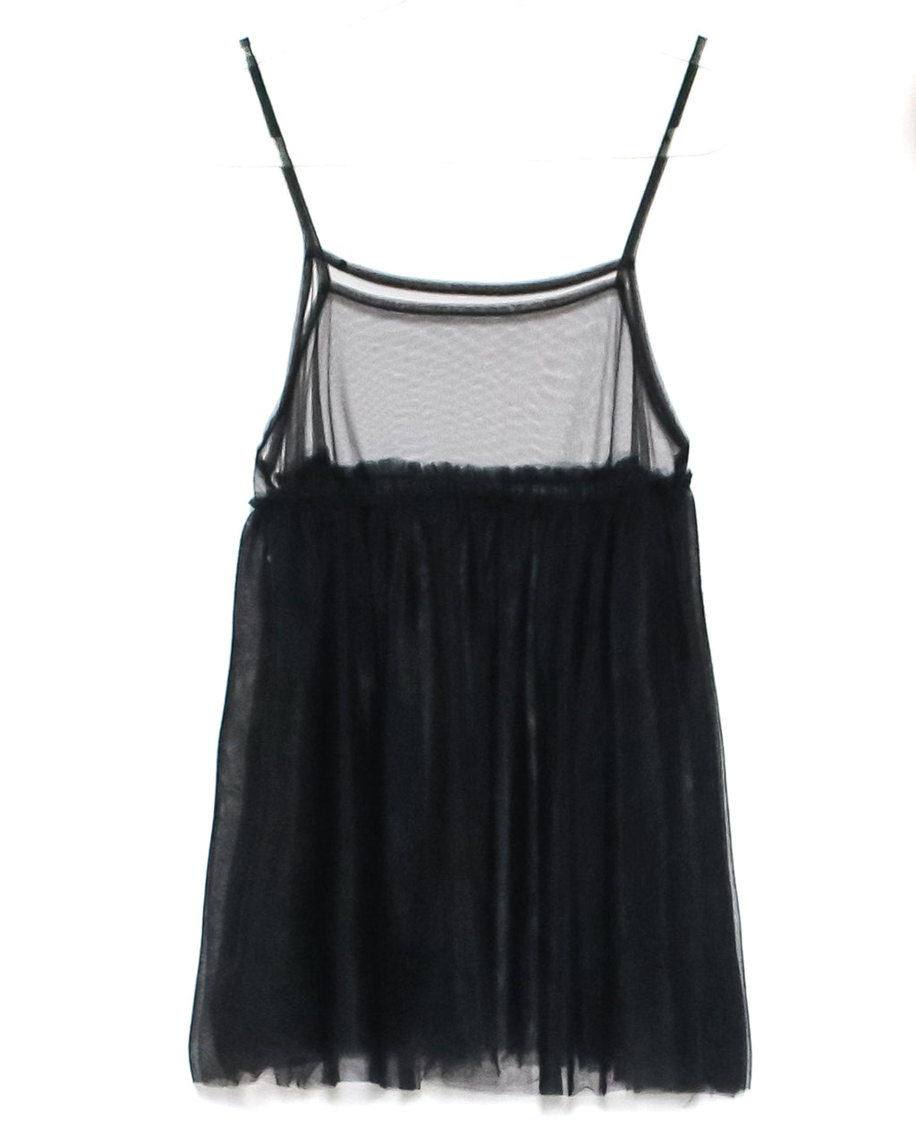 black mesh layer sheer slip