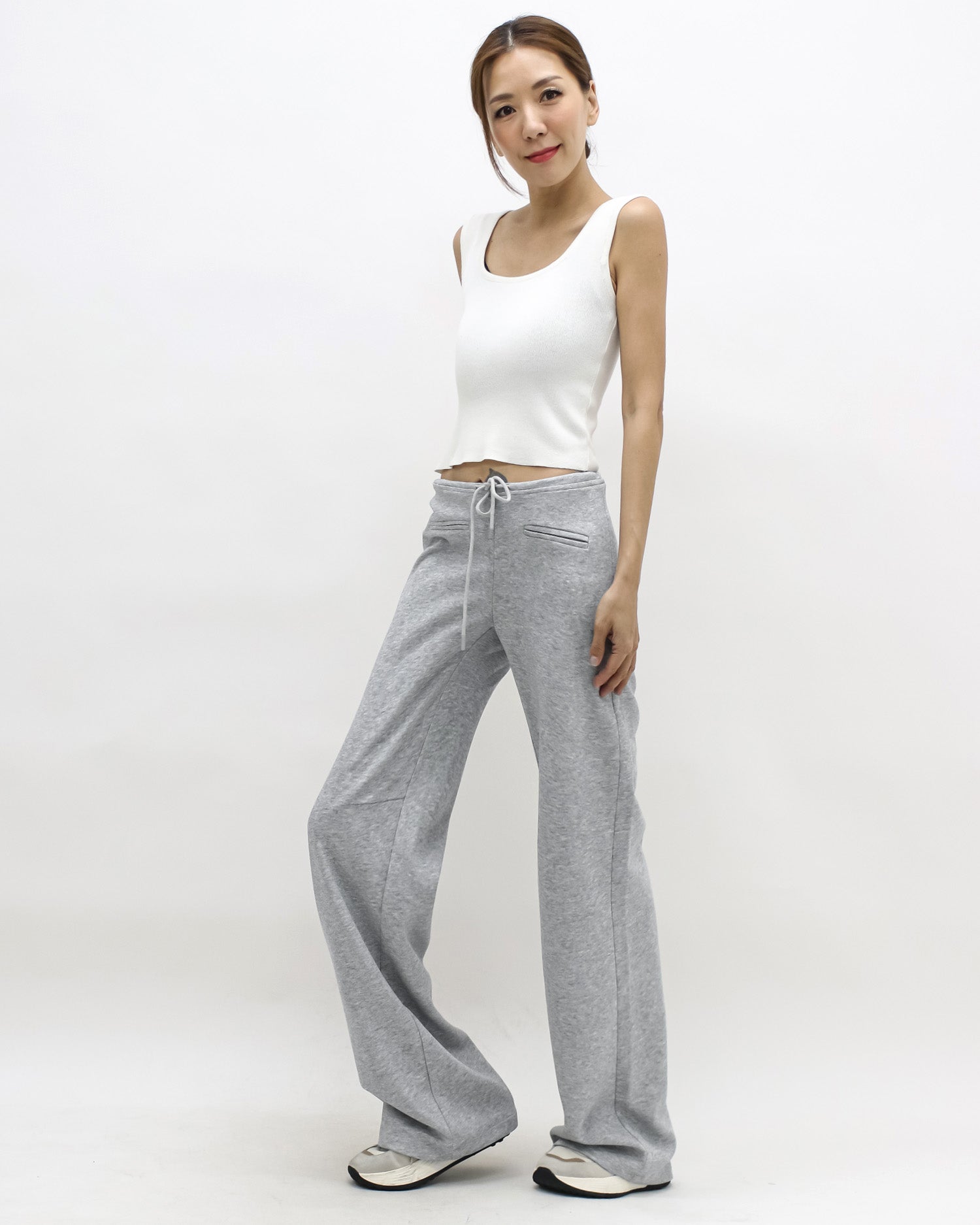 marl grey flare sweat pants *pre-order*