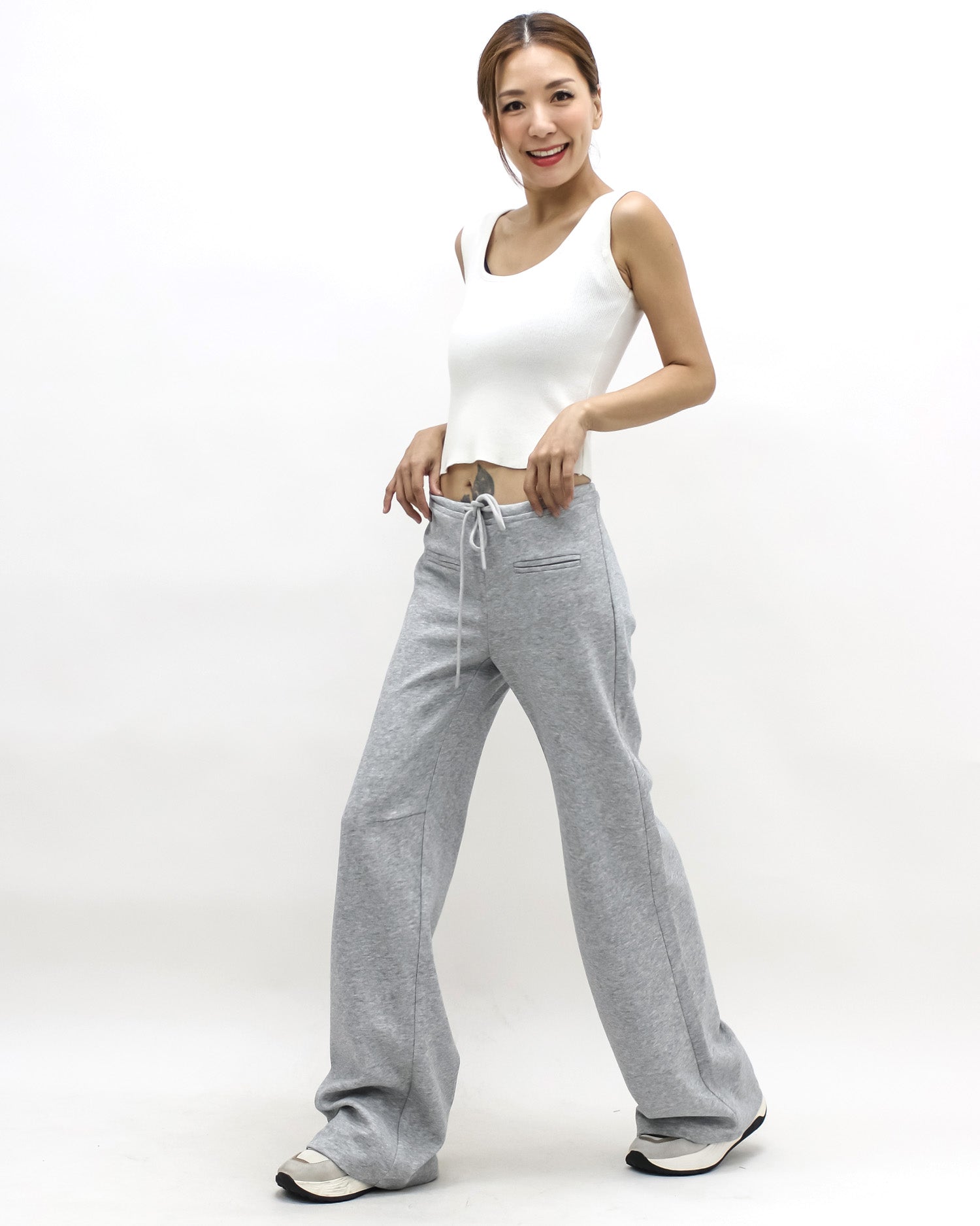 marl grey flare sweat pants *pre-order*