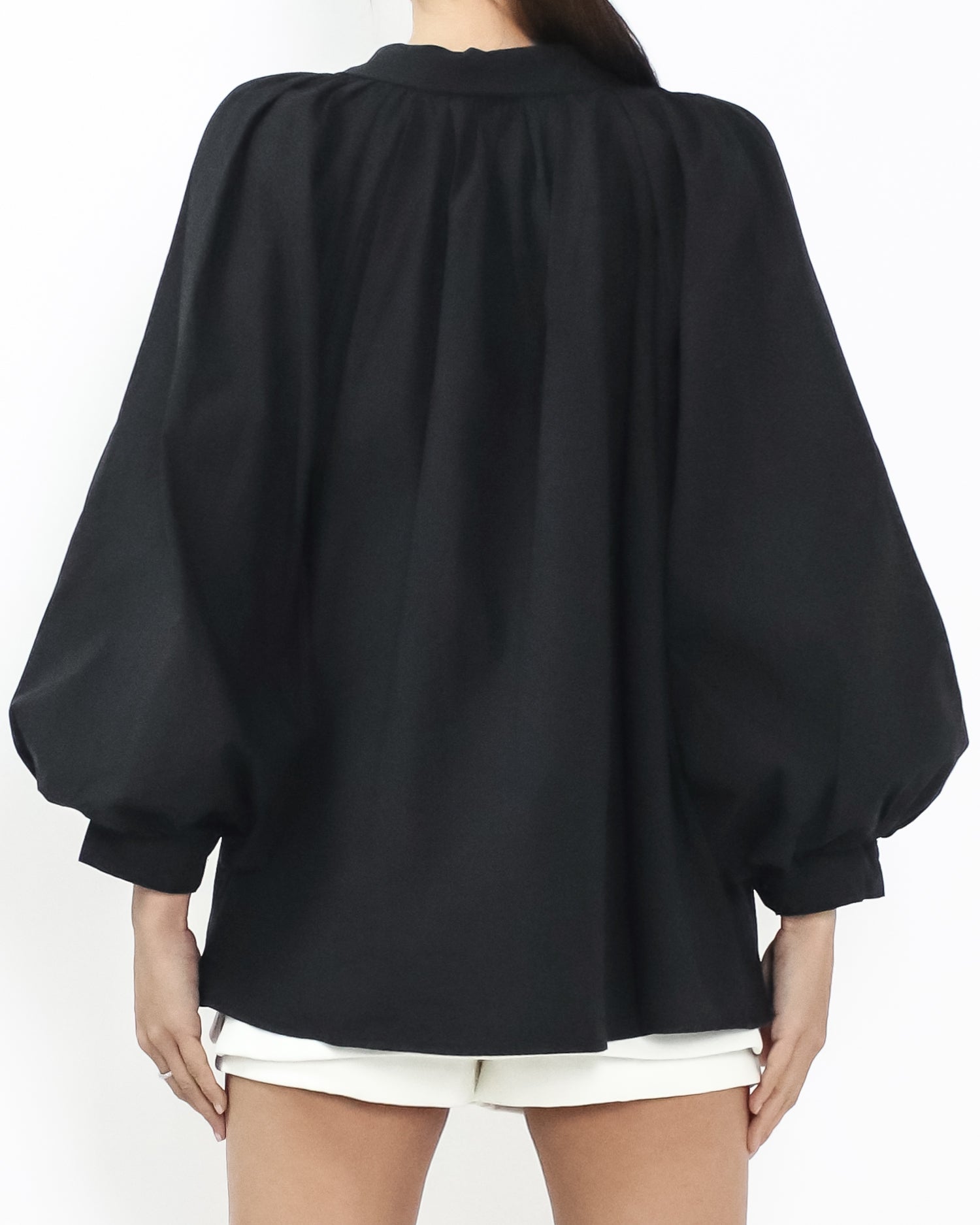 black puff sleeves flare shirt *pre-order*