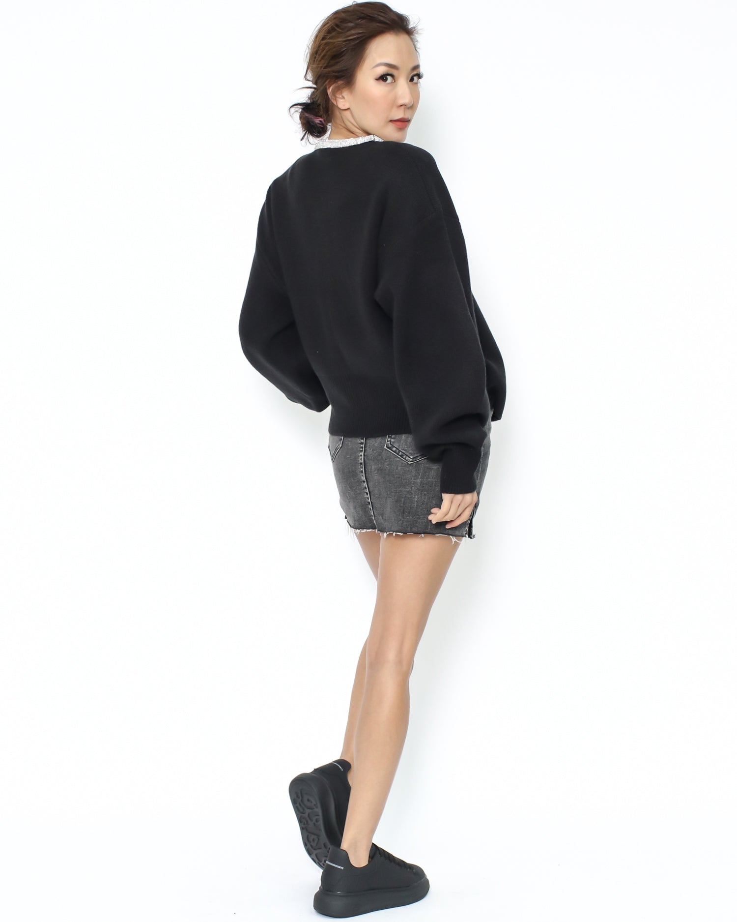 black diamonds trim knitted cardigan *pre-order*