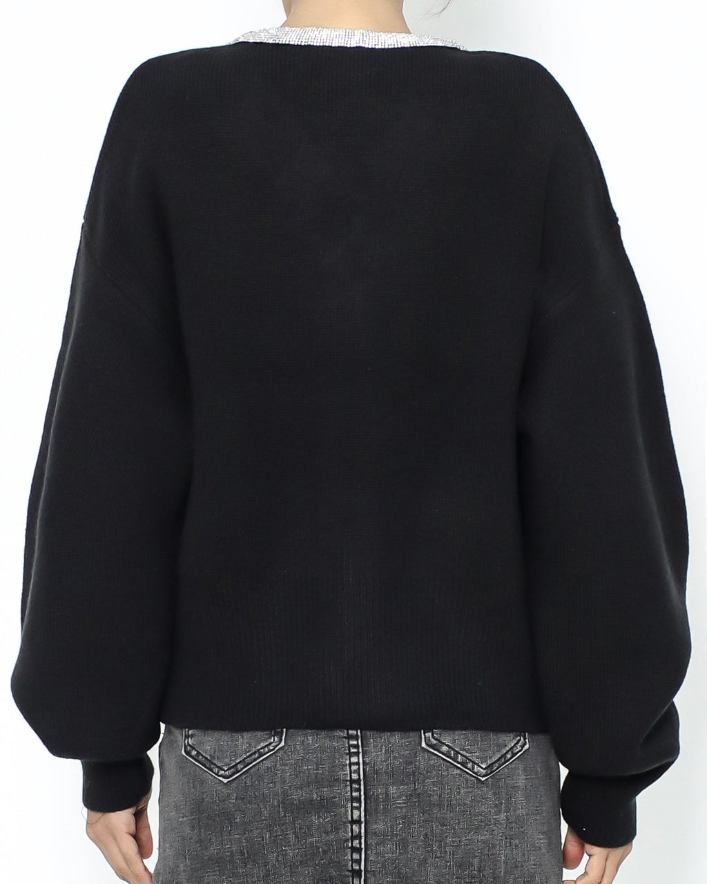 black diamonds trim knitted cardigan *pre-order*